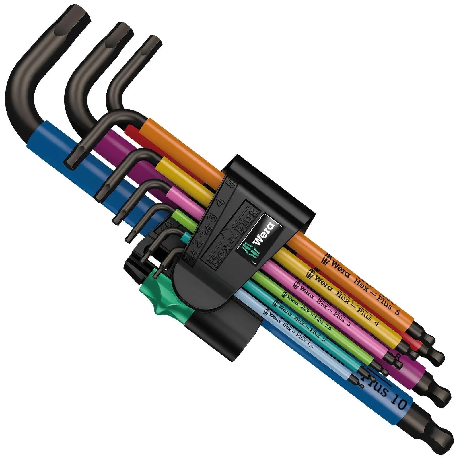 Wera Hex Plus Multicolour Metric 1 SB 950/9 L Key Set BlackLaser 9 Piece 1.5-10mm 