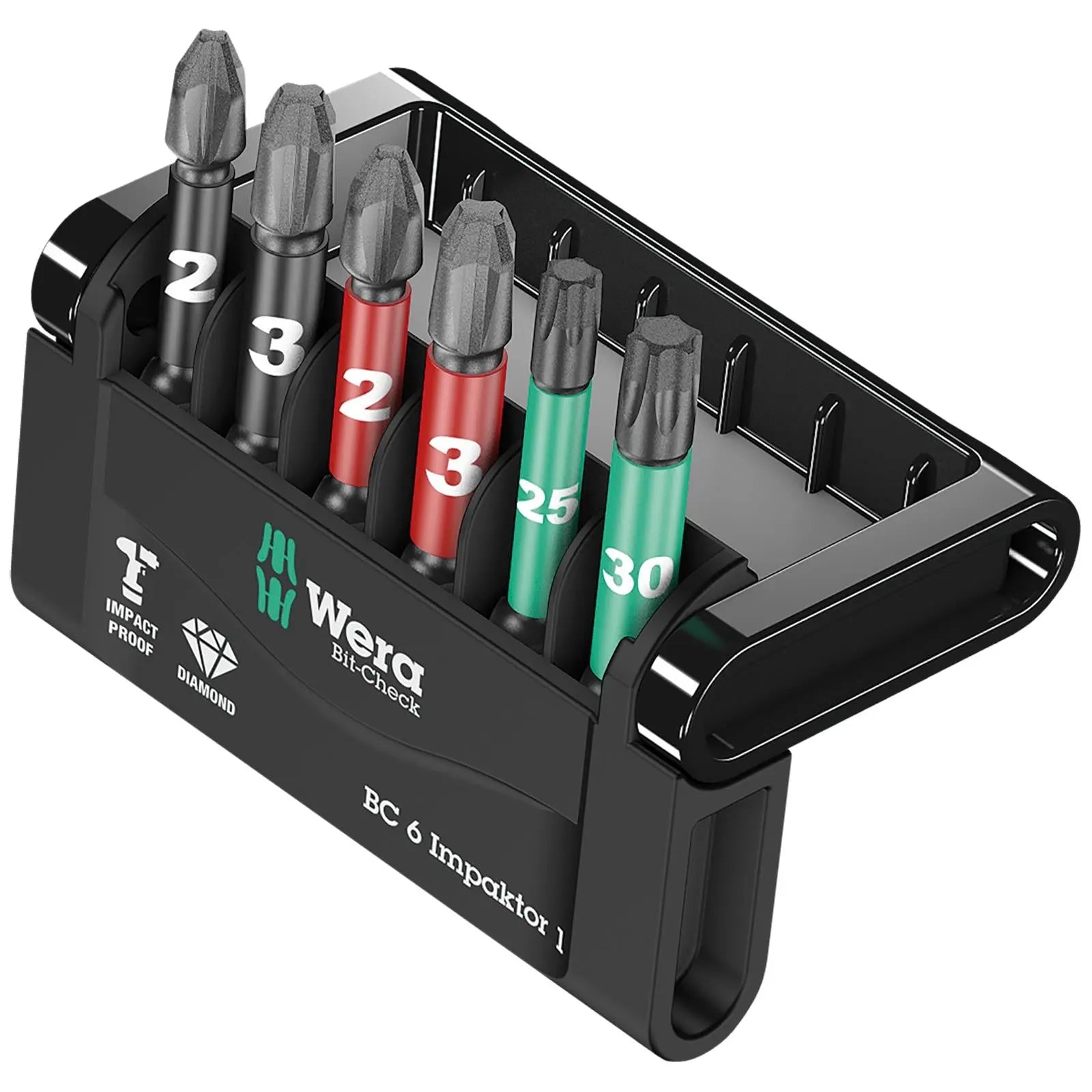 Wera Impact Screwdriver Bit Set Bit Check 6 Impaktor 1 PH PZ TX 6 Pieces 