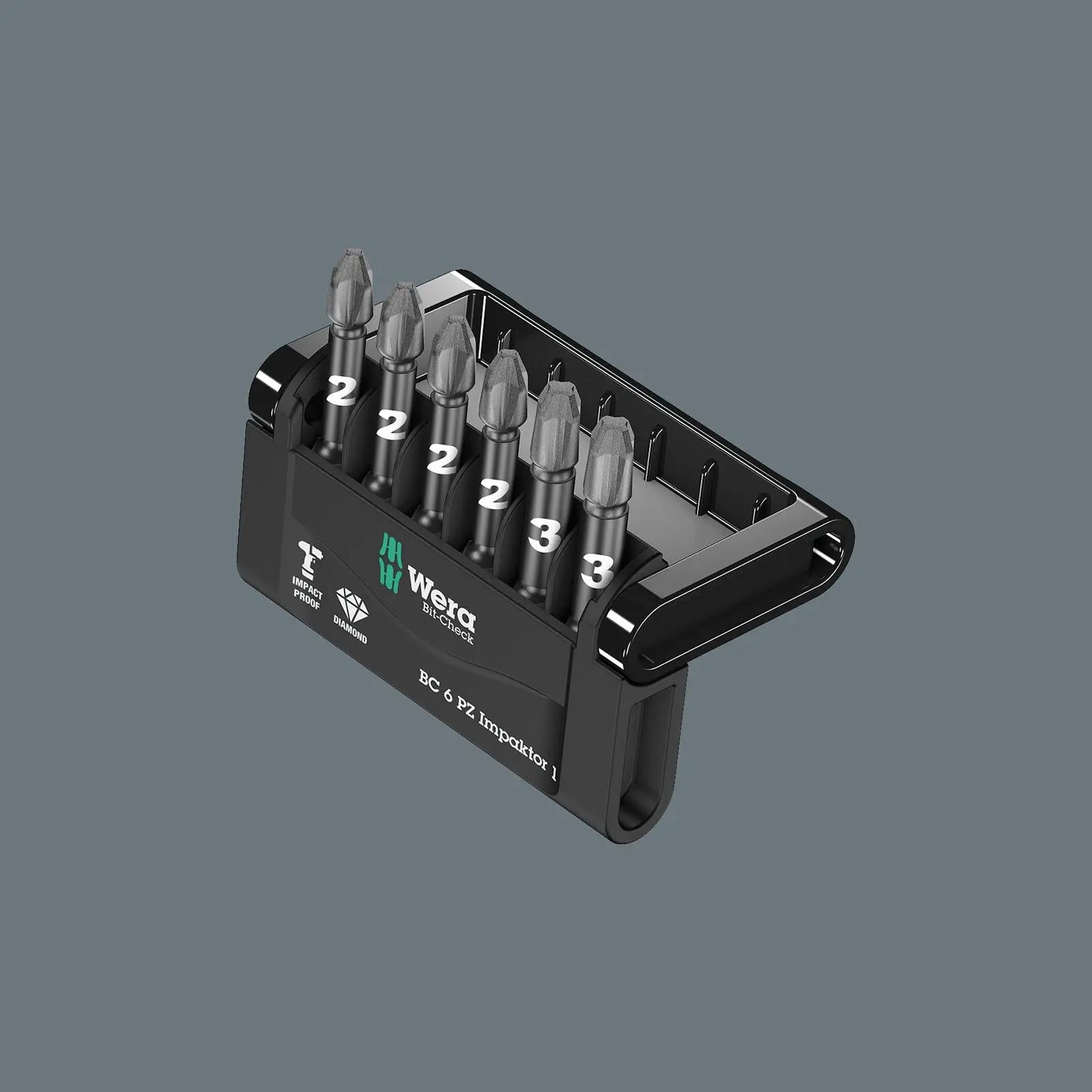 Wera Impact Screwdriver Bit Set Bit Check 6 PZ Impaktor 1 Pozi 6 Pieces  White Rose Tools