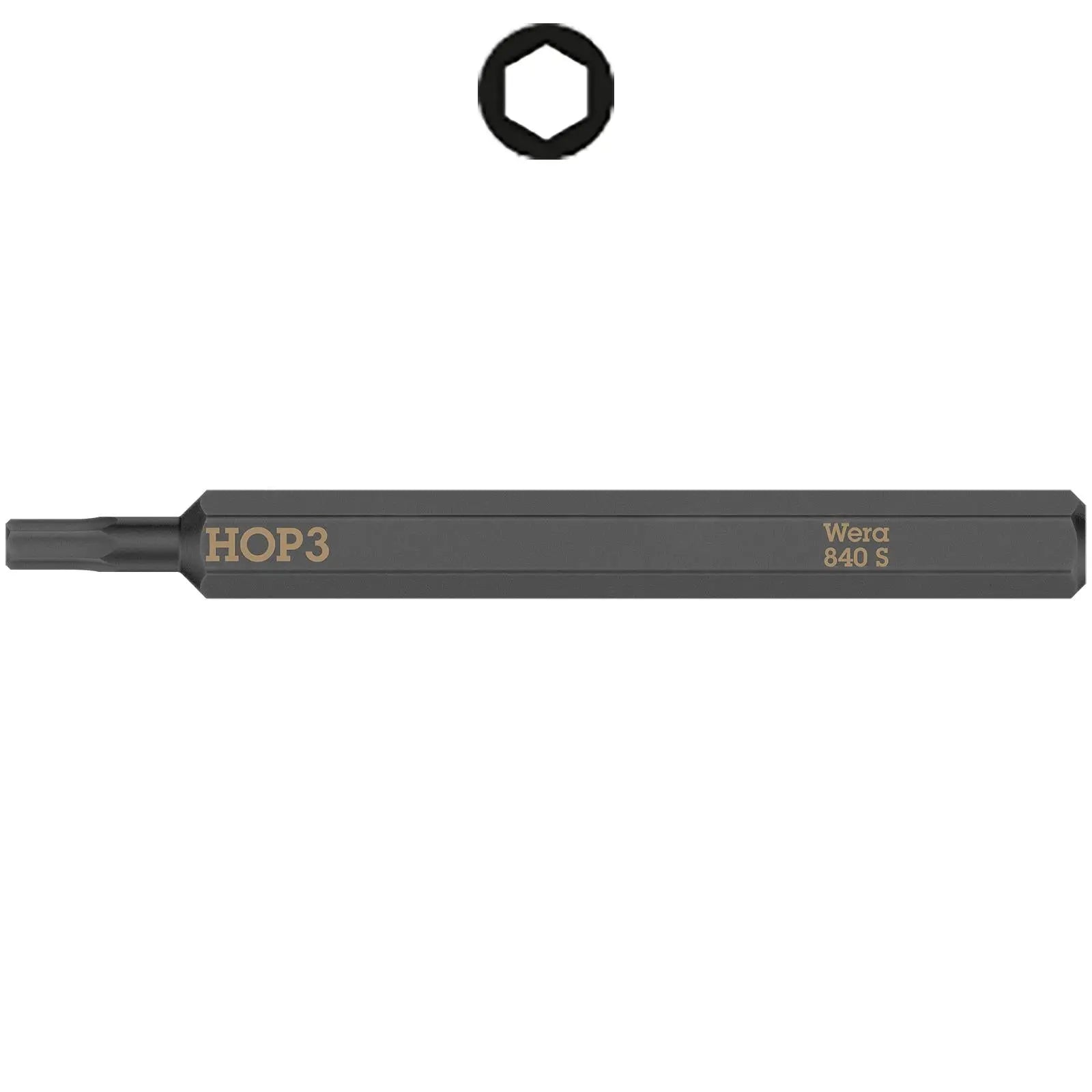 Wera Impact Screwdriver Bit for use with 921 Impact Screwdriver Slotted Hex Phillips Pozi Torx Square  White Rose Tools