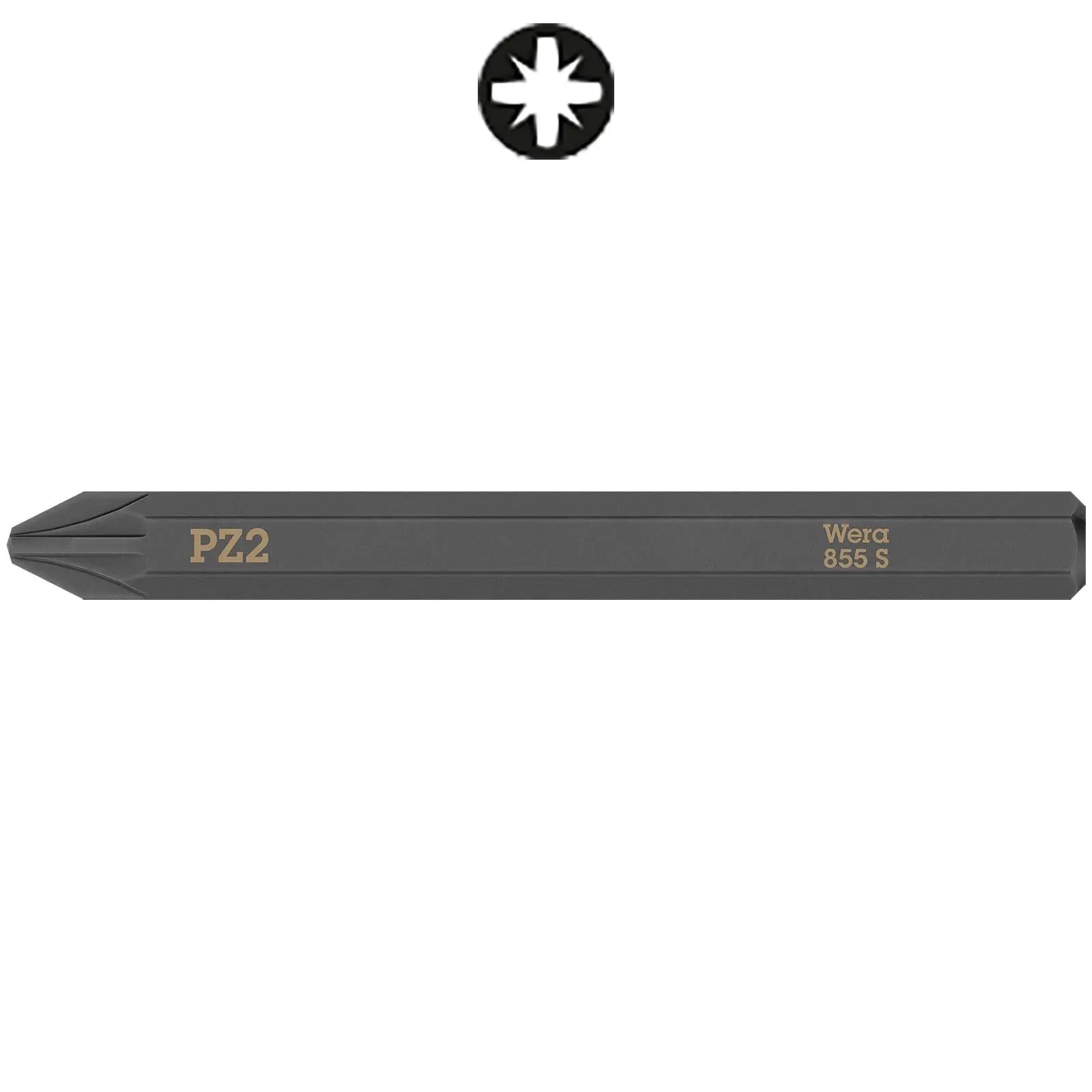 Wera Impact Screwdriver Bit for use with 921 Impact Screwdriver Slotted Hex Phillips Pozi Torx Square  White Rose Tools