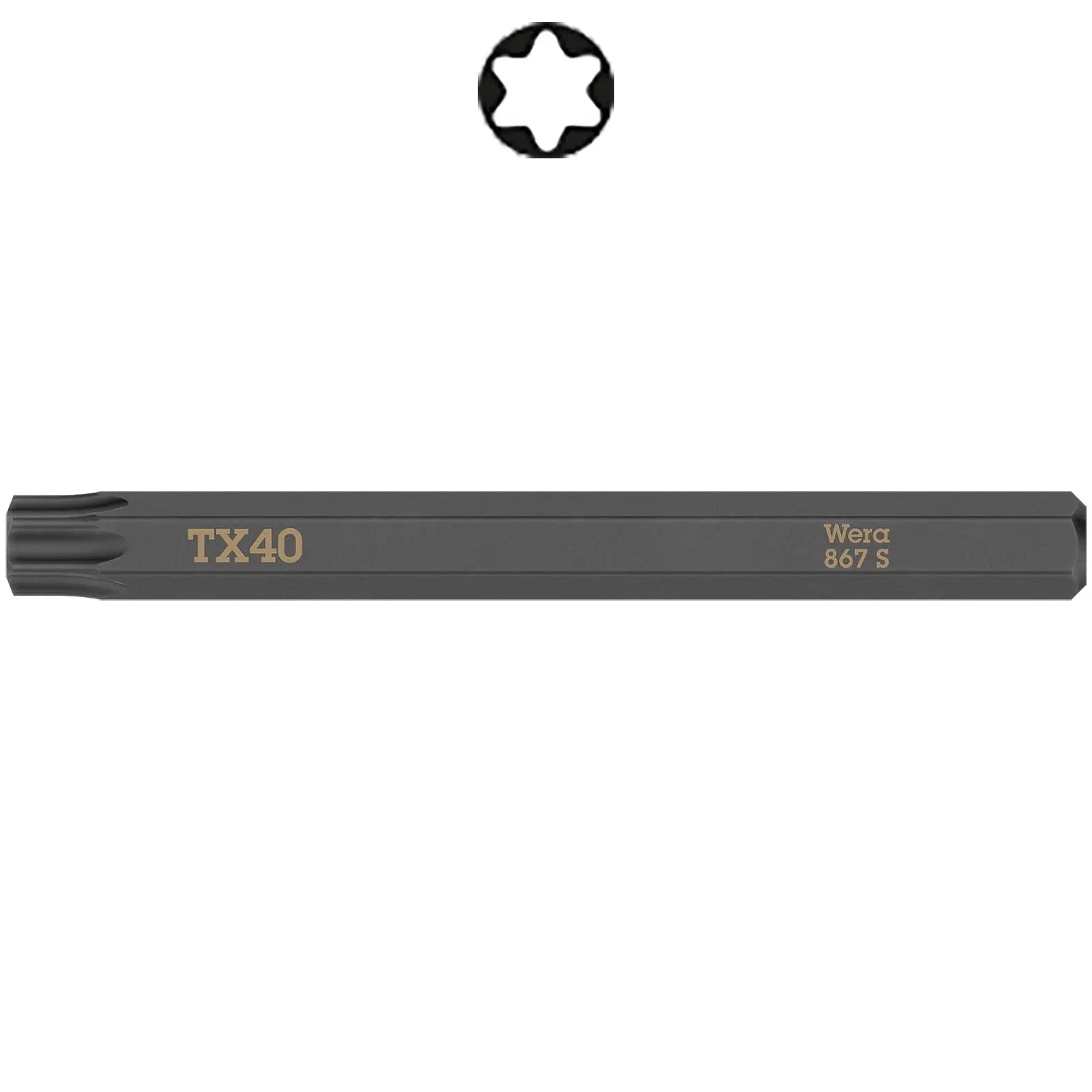 Wera Impact Screwdriver Bit for use with 921 Impact Screwdriver Slotted Hex Phillips Pozi Torx Square  White Rose Tools