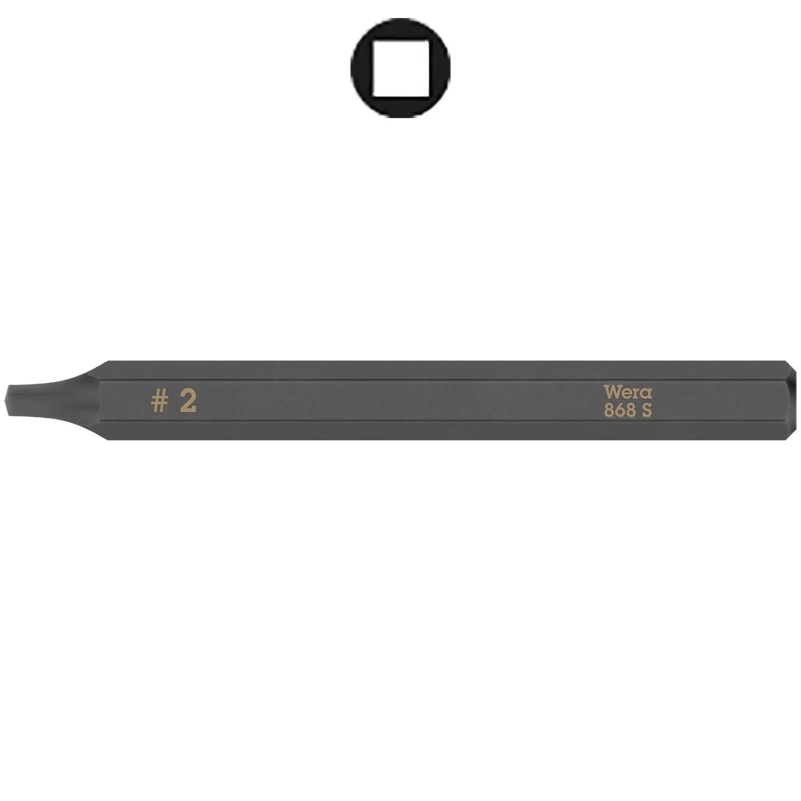 Wera Impact Screwdriver Bit for use with 921 Impact Screwdriver Slotted Hex Phillips Pozi Torx Square  White Rose Tools
