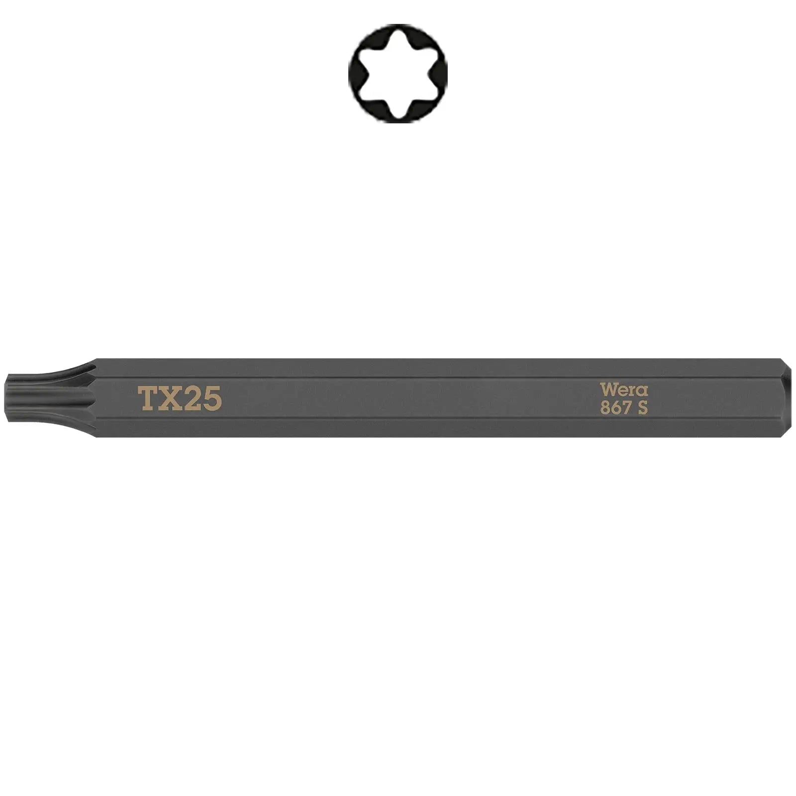 Wera Impact Screwdriver Bit for use with 921 Impact Screwdriver Slotted Hex Phillips Pozi Torx Square  White Rose Tools