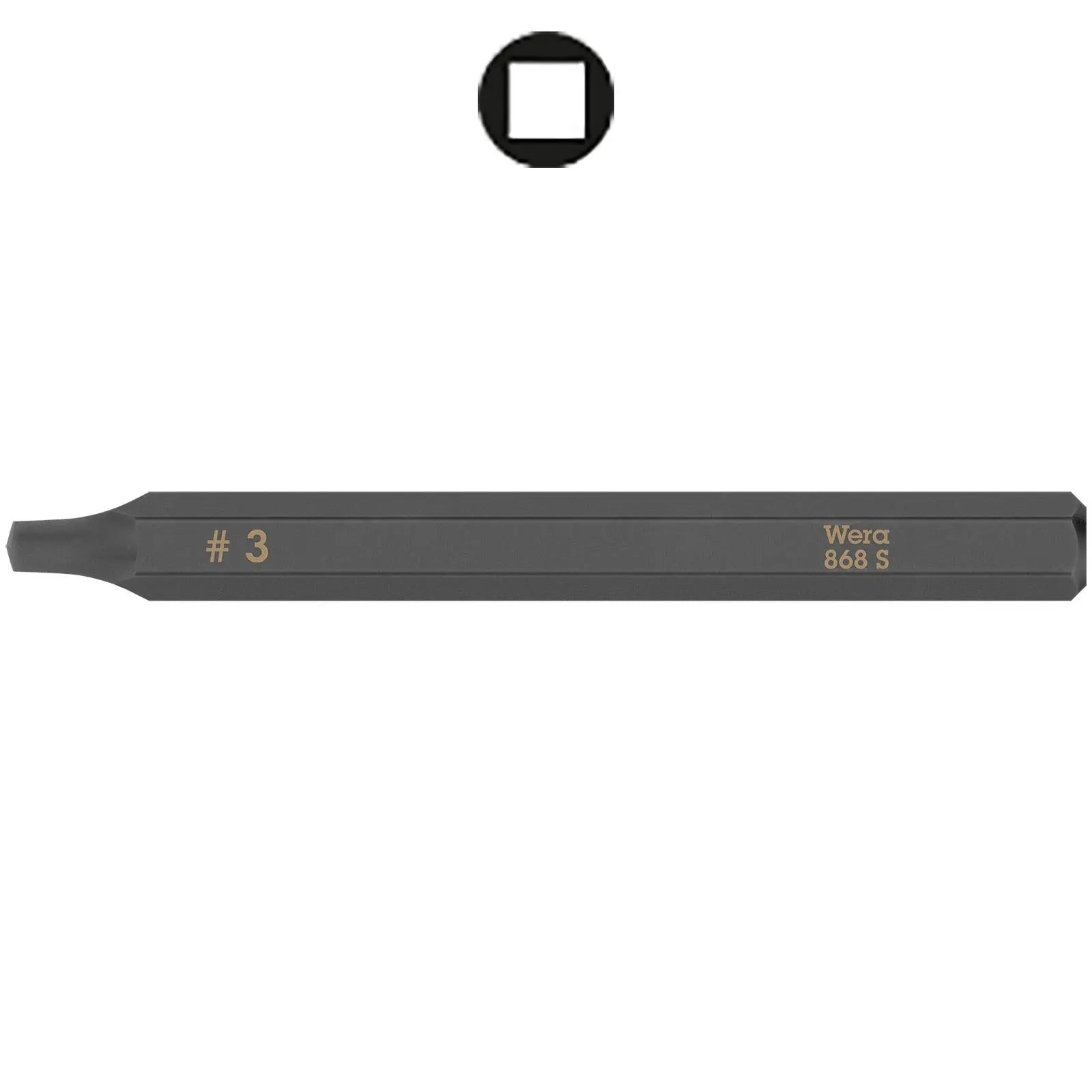 Wera Impact Screwdriver Bit for use with 921 Impact Screwdriver Slotted Hex Phillips Pozi Torx Square  White Rose Tools