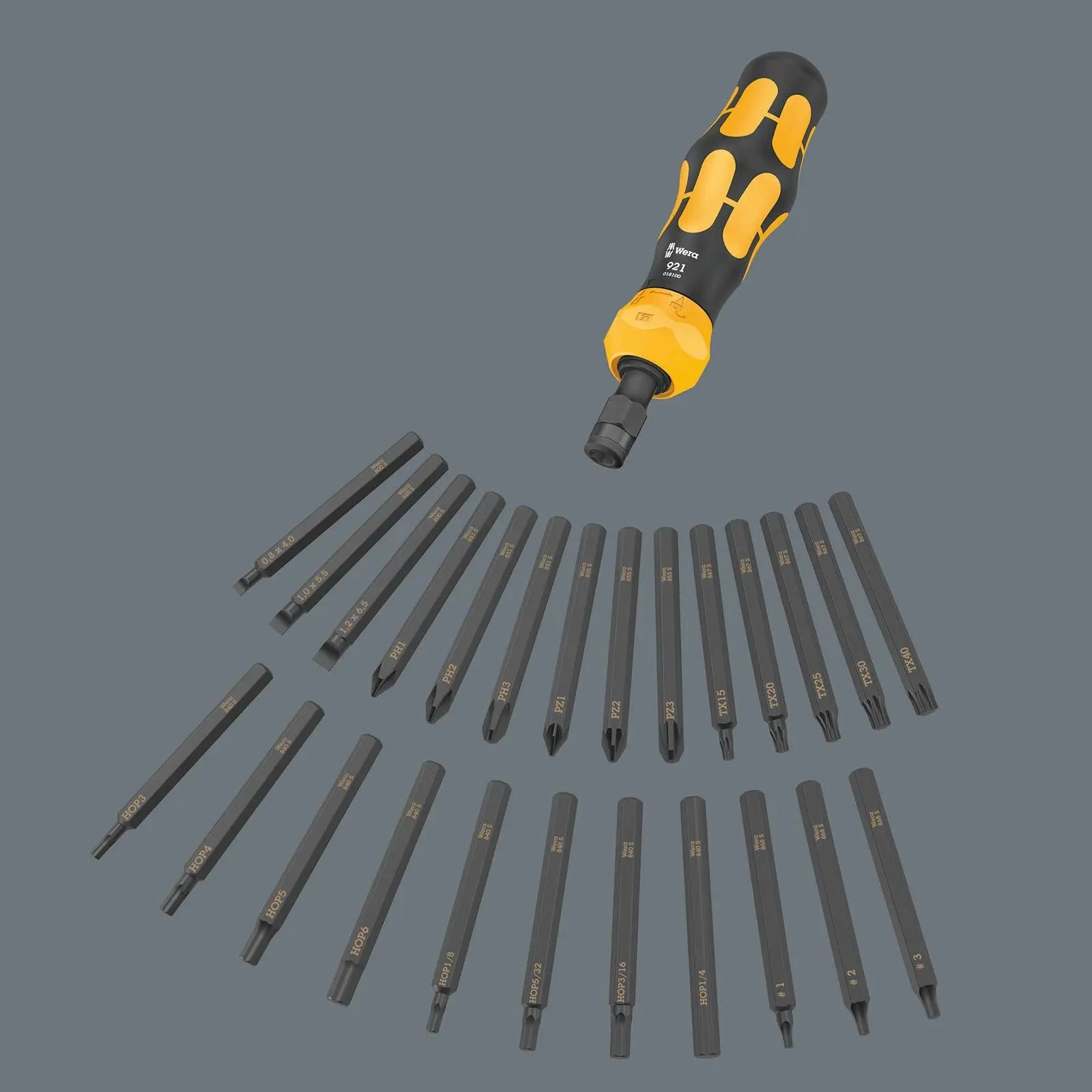 Wera Impact Screwdriver Kraftform Kompakt 900 Imperial Set 1 19 Pieces in Case 