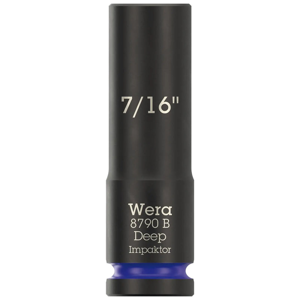 Wera Impact Socket Deep 3/8" Drive 8790 B Impaktor Metric Imperial - Choose Size  White Rose Tools