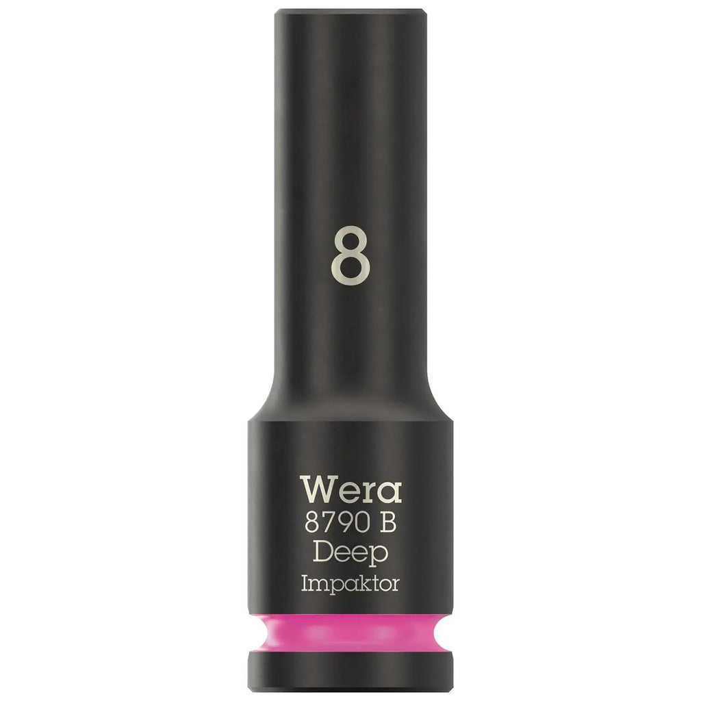 Wera Impact Socket Deep 3/8" Drive 8790 B Impaktor Metric Imperial - Choose Size  White Rose Tools
