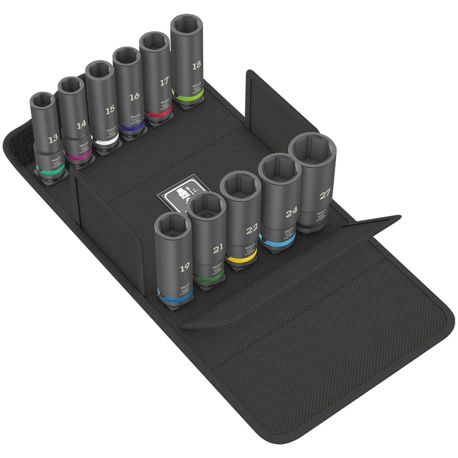 Wera Impact Socket Set Deep Impaktor 1/2" Drive in Case 8790 C Set 1 11 Pieces 13-27mm 