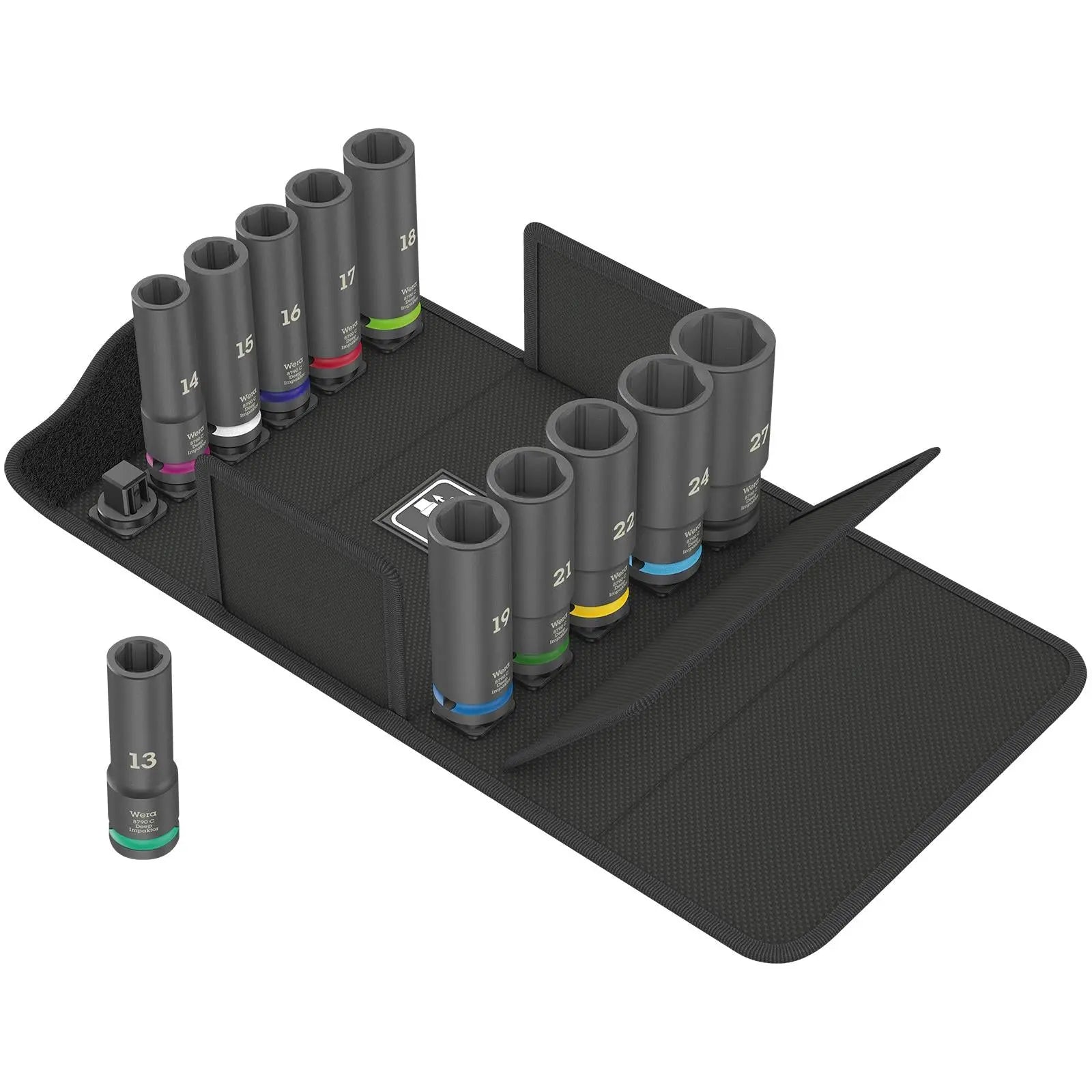 Wera Impact Socket Set Deep Impaktor 1/2" Drive in Case 8790 C Set 1 11 Pieces 13-27mm 