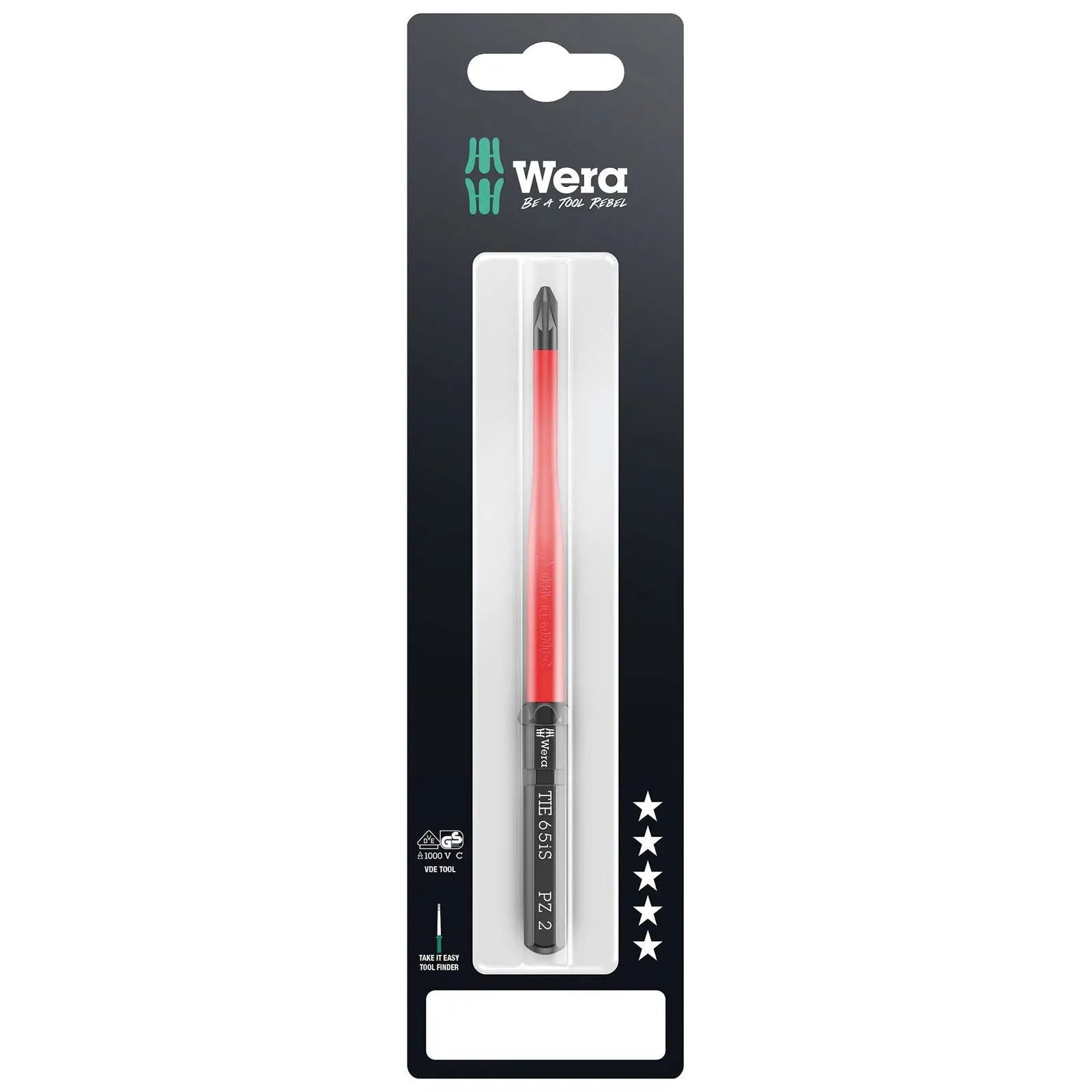 Wera Interchangeable Screwdriver Blade Kraftform Kompakt VDE Take It Easy SB Colour Coded - Choose Size  White Rose Tools
