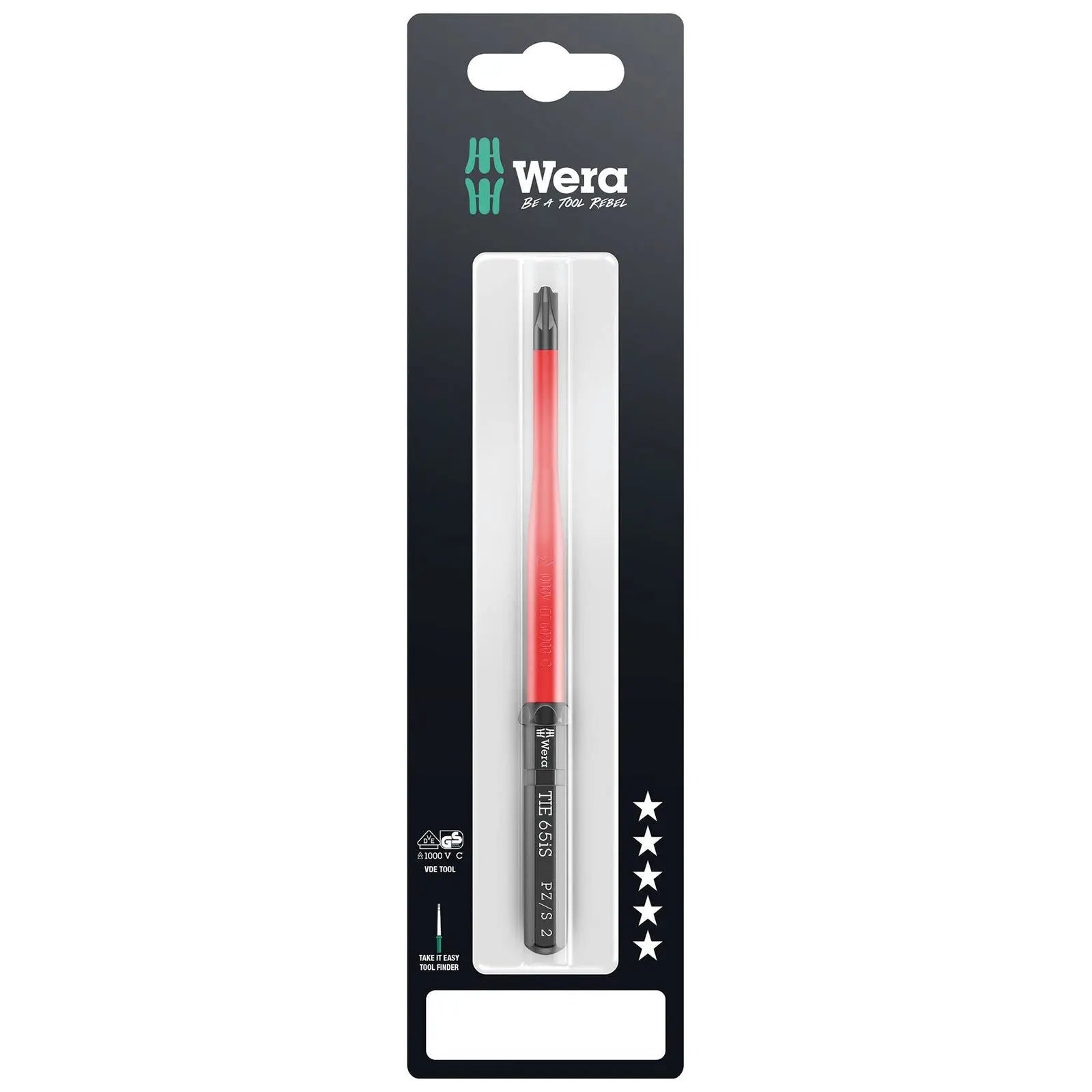 Wera Interchangeable Screwdriver Blade Kraftform Kompakt VDE Take It Easy SB Colour Coded - Choose Size  White Rose Tools