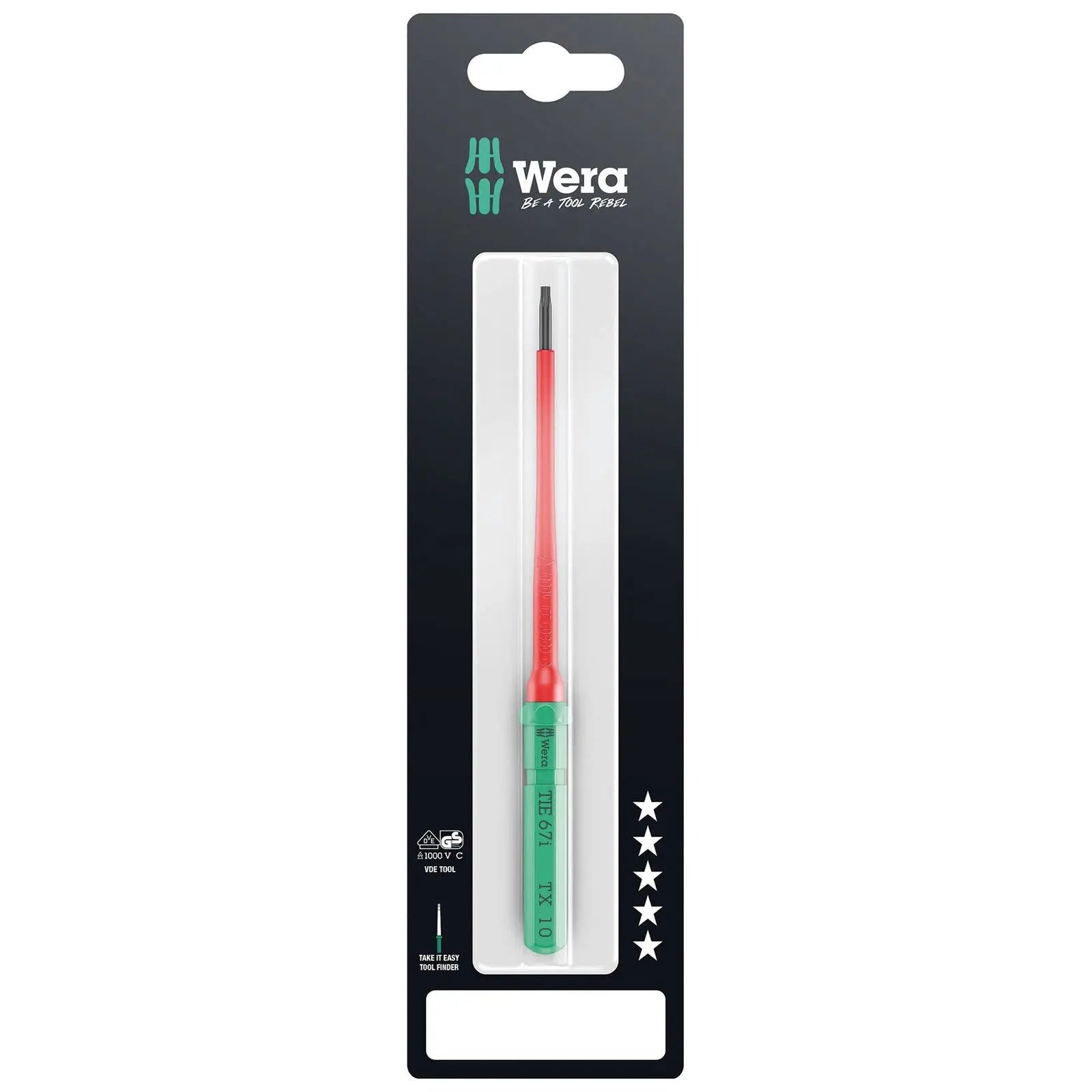 Wera Interchangeable Screwdriver Blade Kraftform Kompakt VDE Take It Easy SB Colour Coded - Choose Size  White Rose Tools