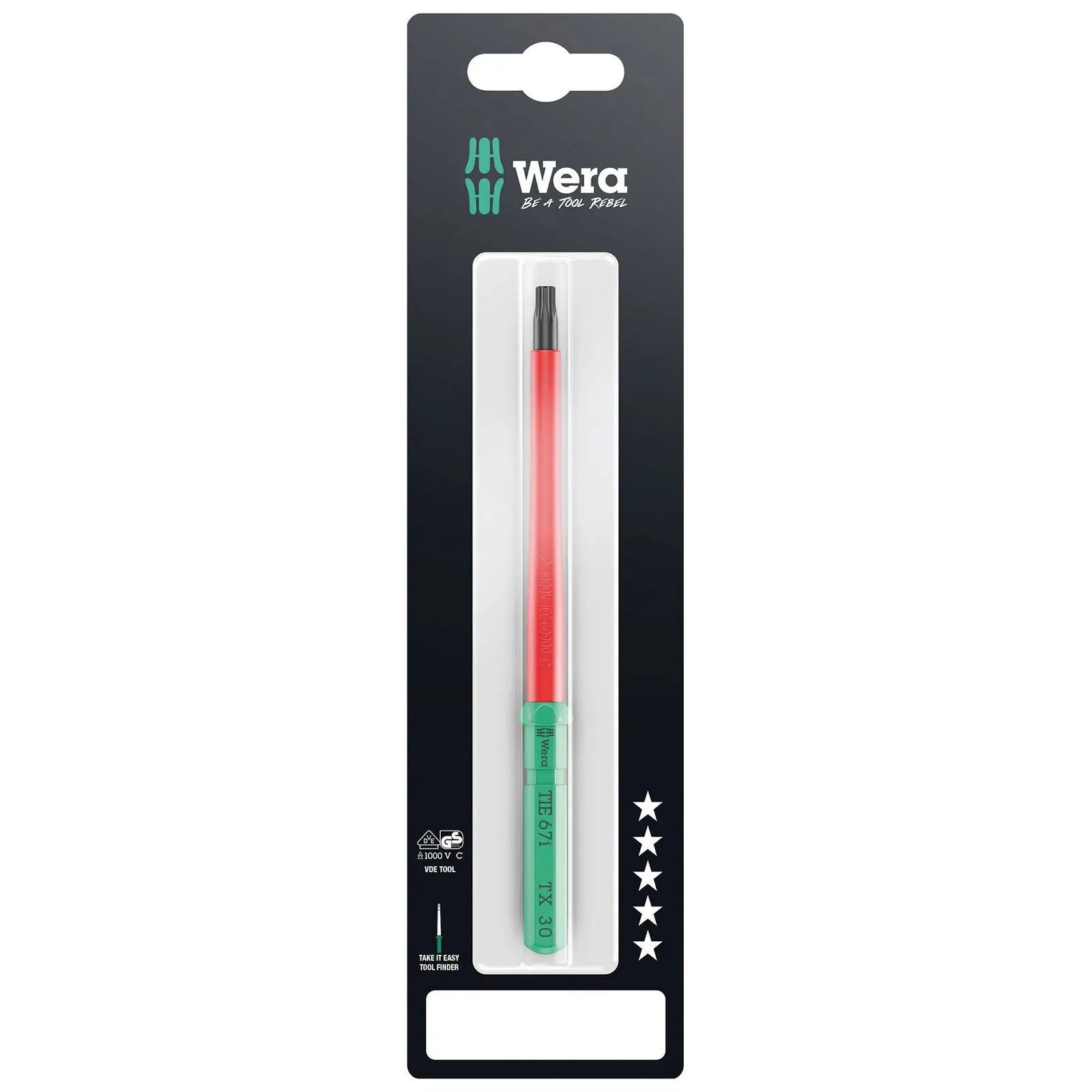 Wera Interchangeable Screwdriver Blade Kraftform Kompakt VDE Take It Easy SB Colour Coded - Choose Size  White Rose Tools