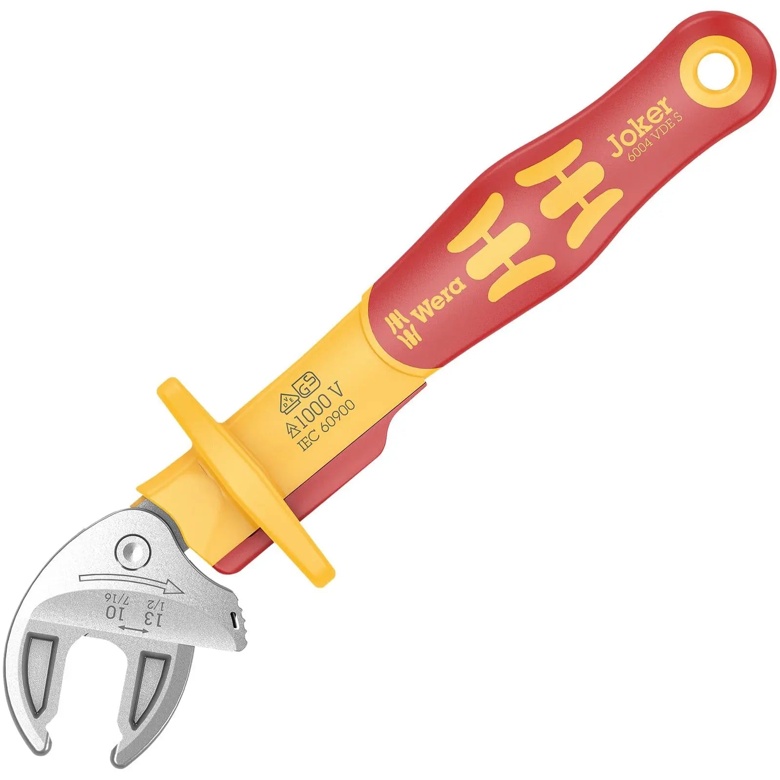 Wera Joker VDE S 6004 Insulated Self Setting Adjustable Spanner 10-13mm  White Rose Tools