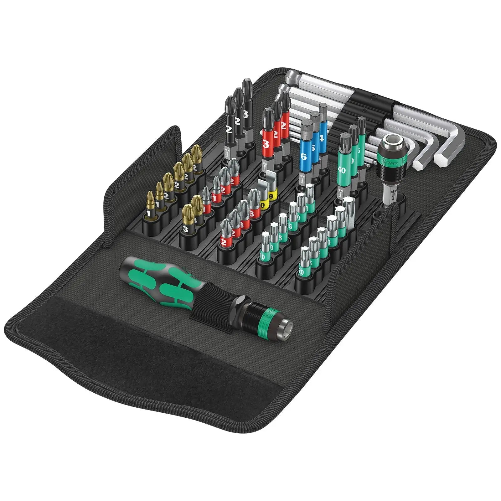 Wera Kraftform Kompakt 100 Compact Screwdriver Bit Service Kit Set 52 Piece 
