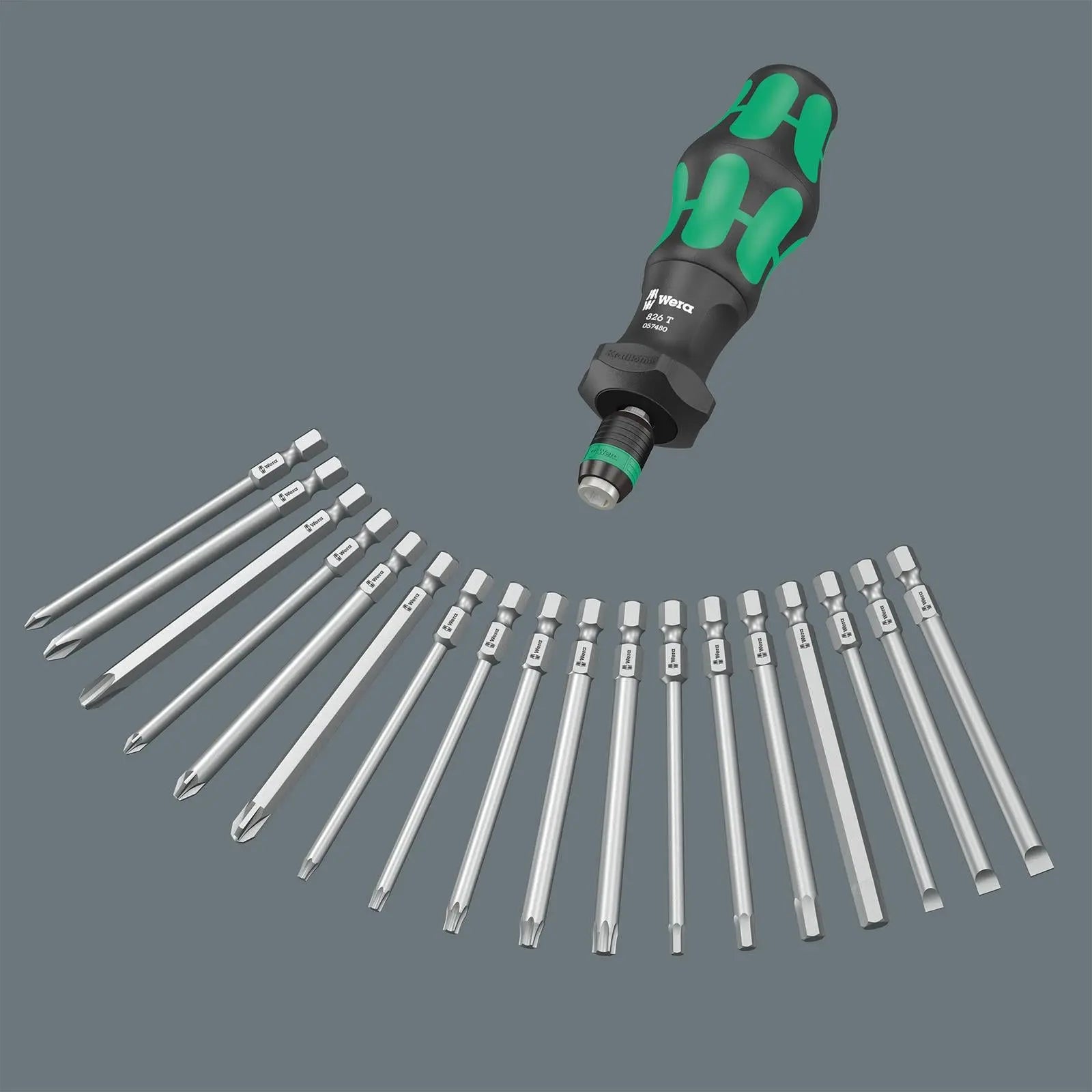 Wera Kraftform Kompakt Turbo 1 Interchangable Screwdriver Set 19 Piece in Case 