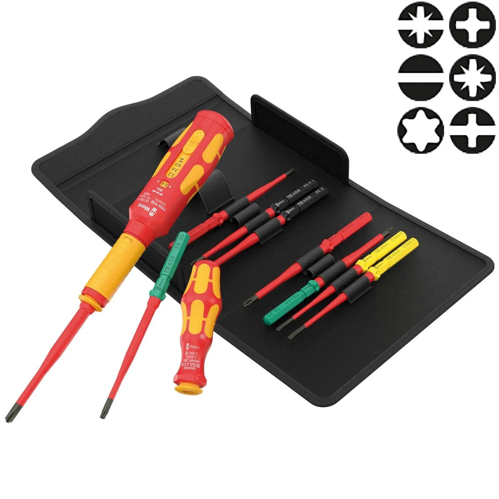 Wera Kraftform Kompakt VDE Safe Torque Speed Switch Cabinet Set Basic 1, 11 Pieces  White Rose Tools