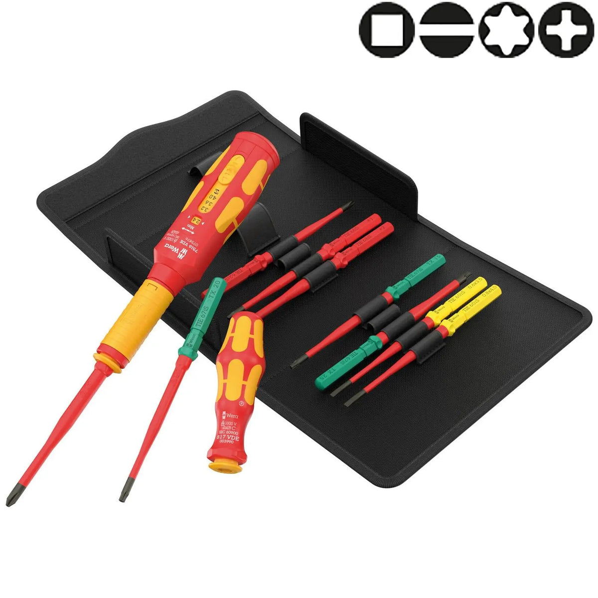 Wera Kraftform Kompakt VDE Safe Torque Speed Switch Cabinet Set Basic 2, 11 Pieces  White Rose Tools