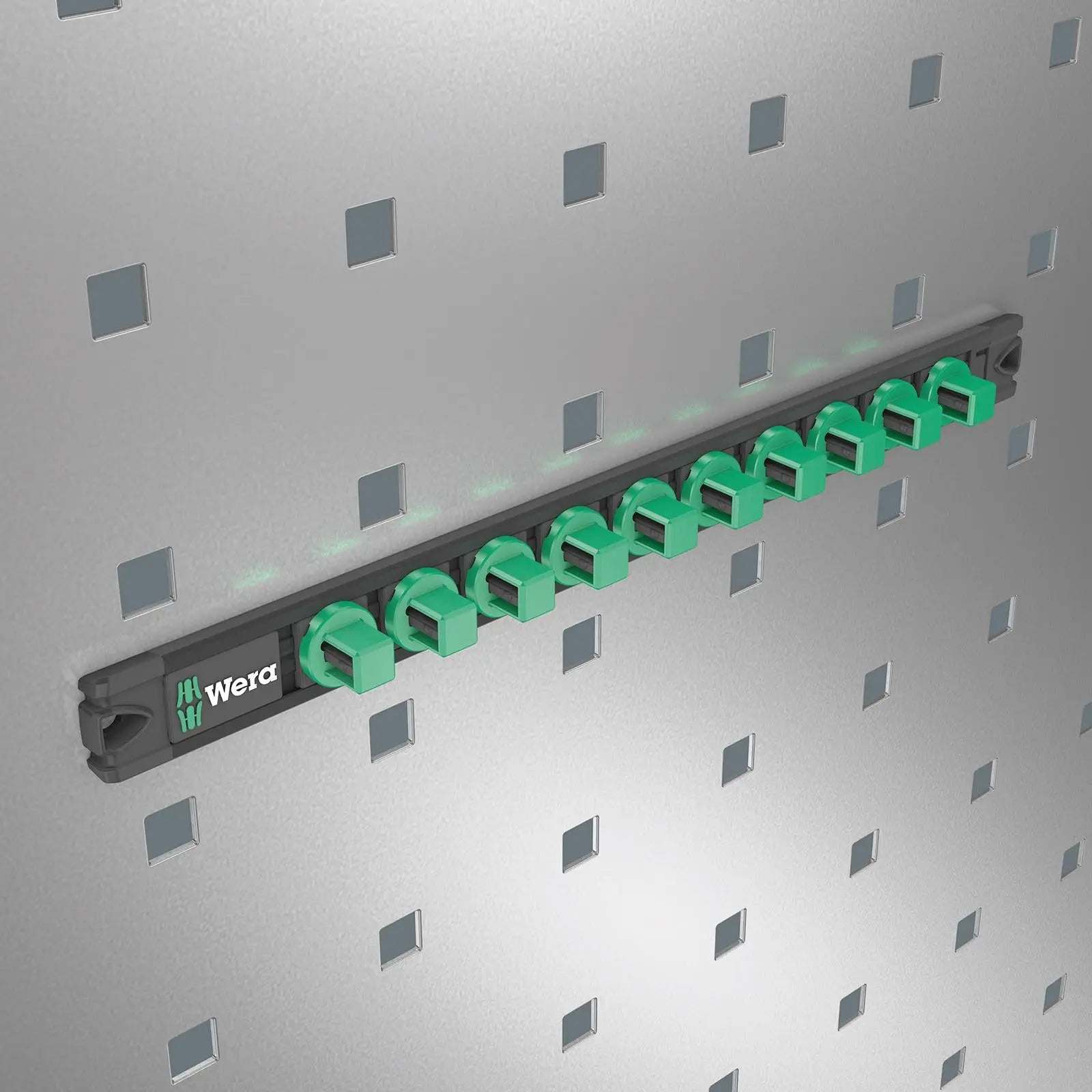 Wera Magnetic Socket Rail 1/2" Drive Twist to Unlock 9602 Empty 10 Socket Capacity 370mm 