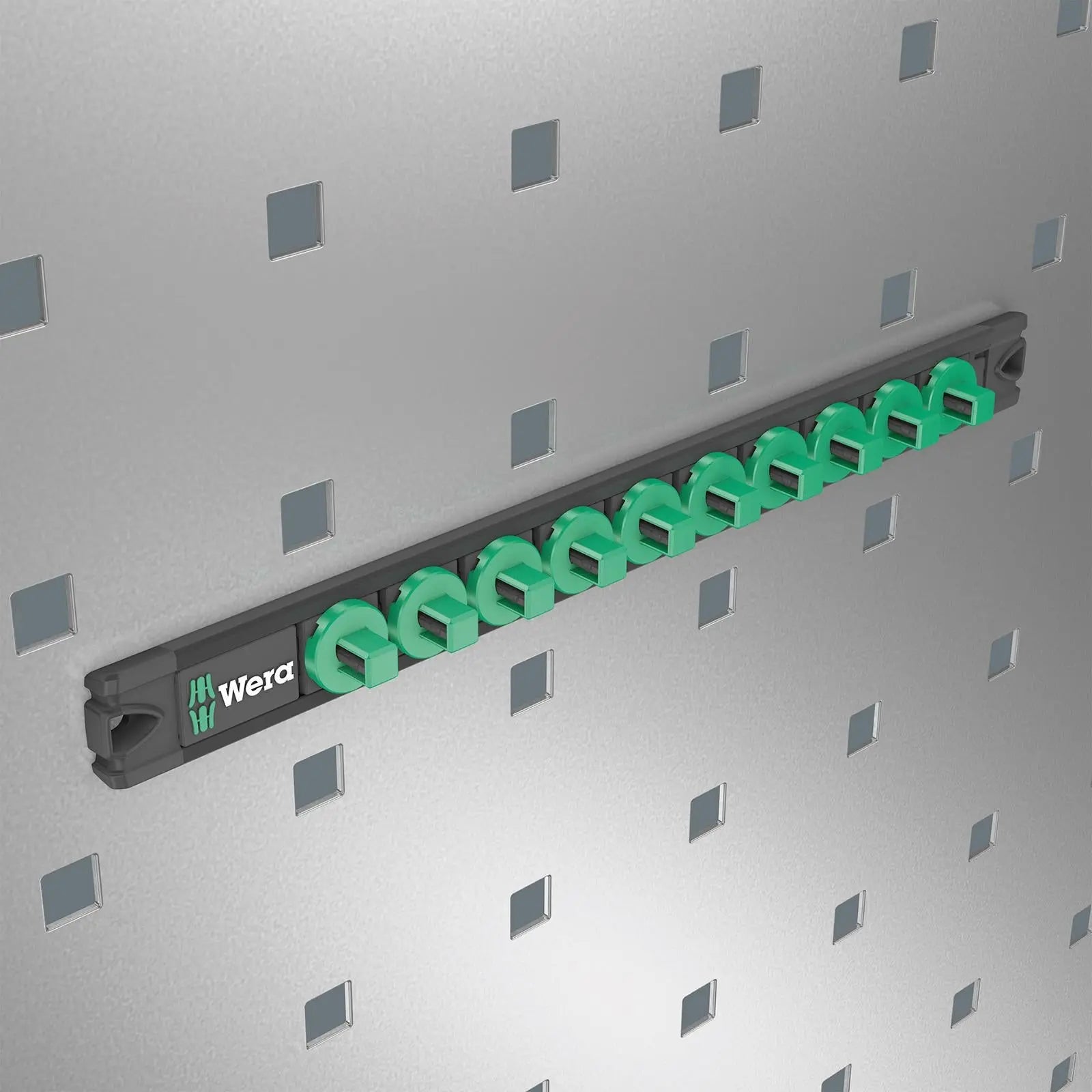Wera Magnetic Socket Rail 3/8" Drive Twist to Unlock 9601 Empty 10 Socket Capacity 340mm 