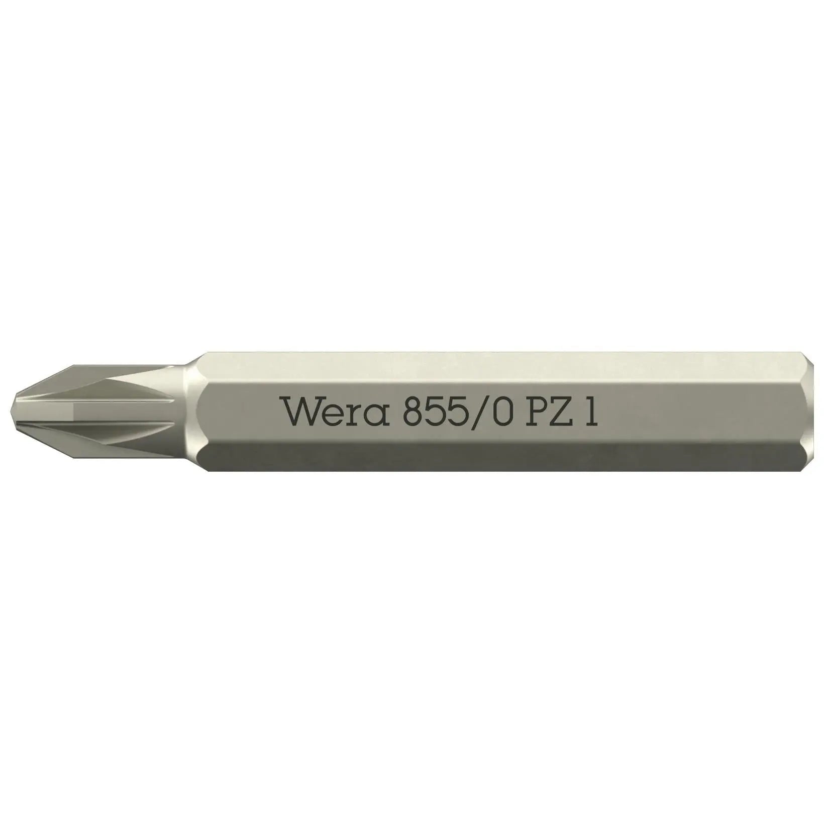 Wera Micro Precision Screwdriver Bits with 4mm Hex Drive Phillips Pozi Slotted Hex Torx - Choose Size  White Rose Tools