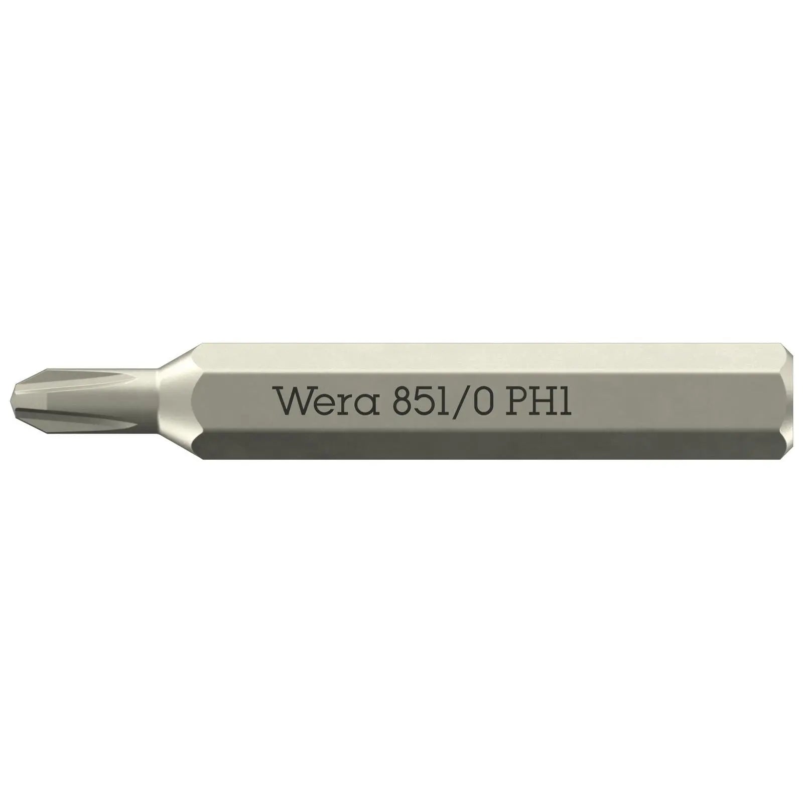 Wera Micro Precision Screwdriver Bits with 4mm Hex Drive Phillips Pozi Slotted Hex Torx - Choose Size  White Rose Tools