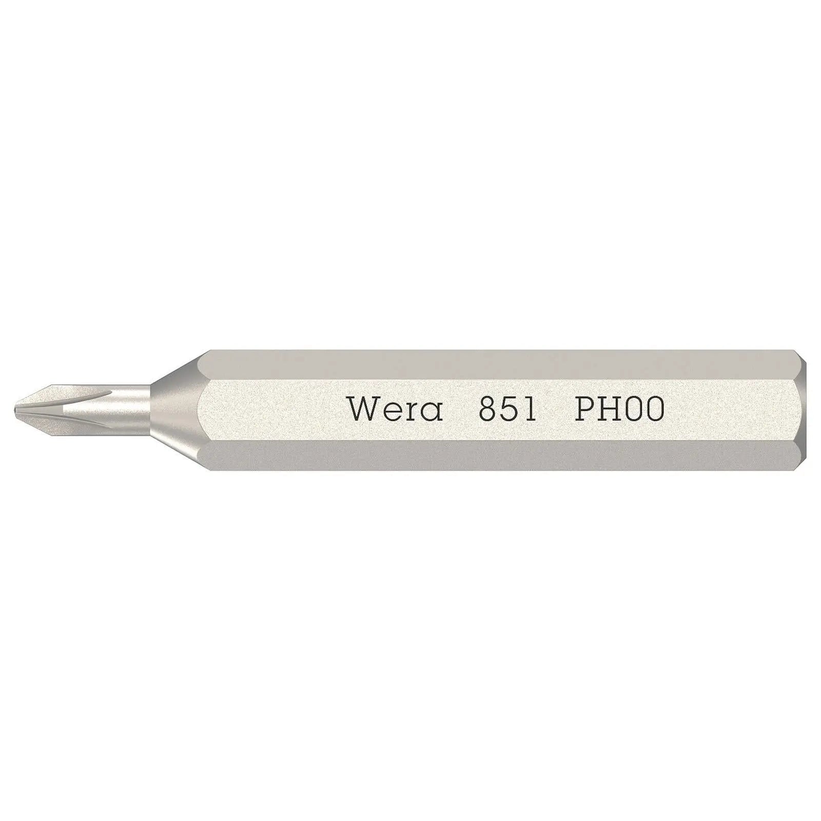 Wera Micro Precision Screwdriver Bits with 4mm Hex Drive Phillips Pozi Slotted Hex Torx - Choose Size  White Rose Tools