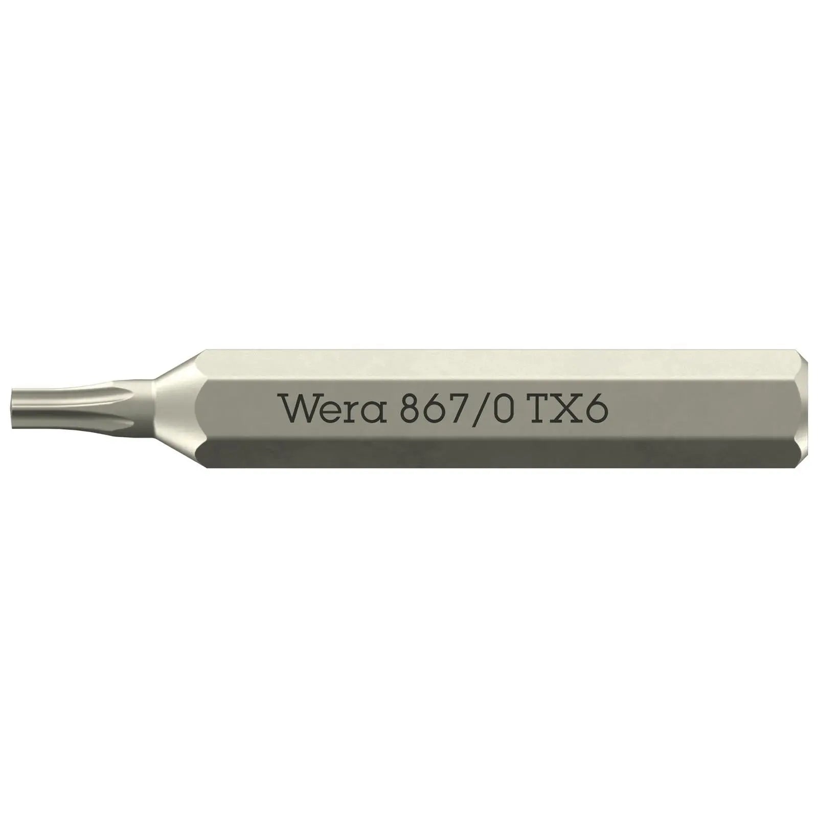 Wera Micro Precision Screwdriver Bits with 4mm Hex Drive Phillips Pozi Slotted Hex Torx - Choose Size  White Rose Tools