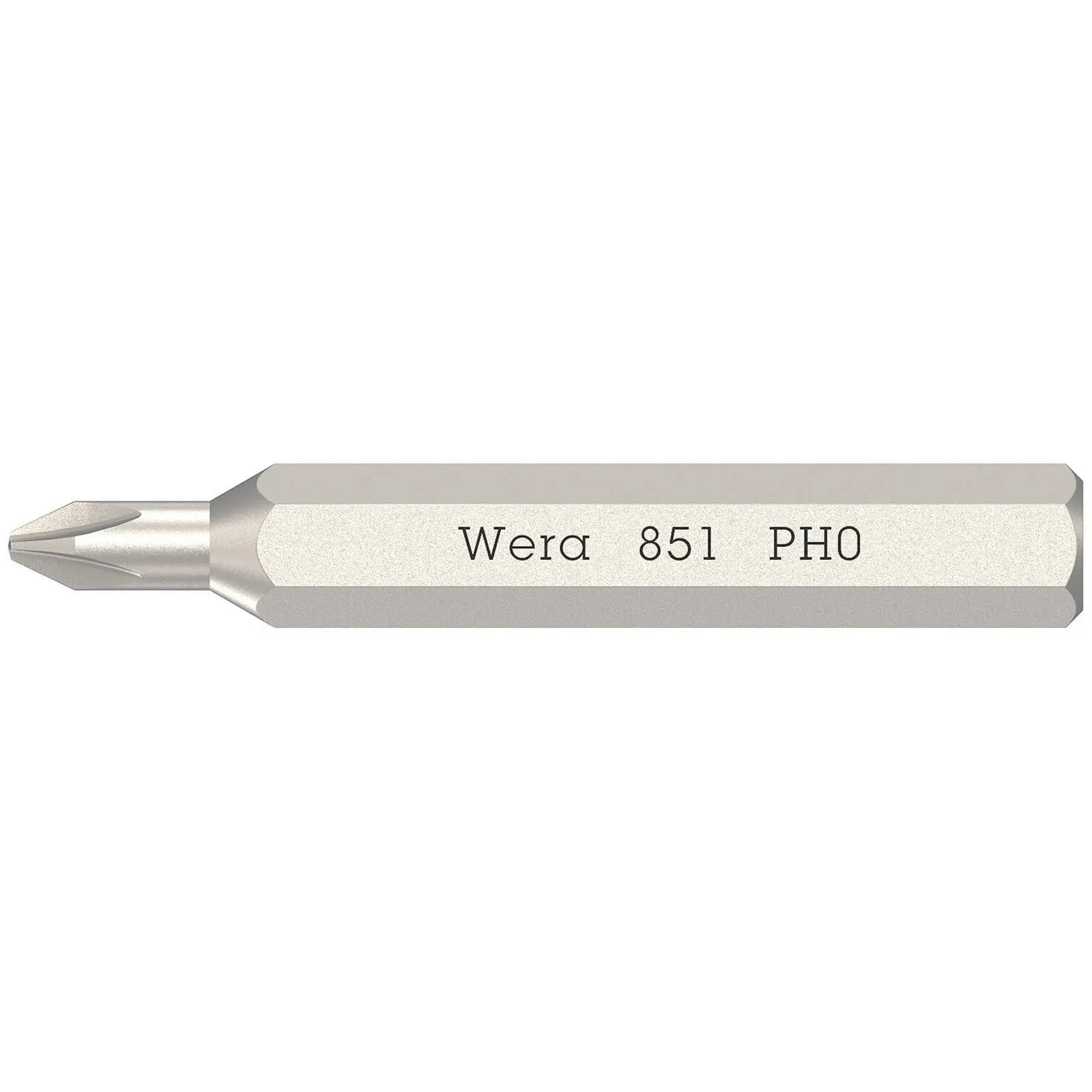 Wera Micro Precision Screwdriver Bits with 4mm Hex Drive Phillips Pozi Slotted Hex Torx - Choose Size  White Rose Tools
