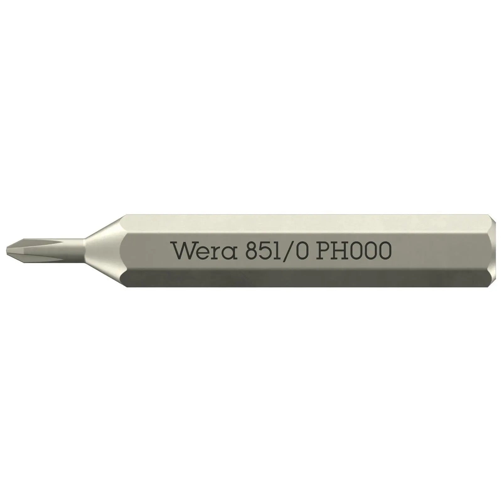 Wera Micro Precision Screwdriver Bits with 4mm Hex Drive Phillips Pozi Slotted Hex Torx - Choose Size  White Rose Tools