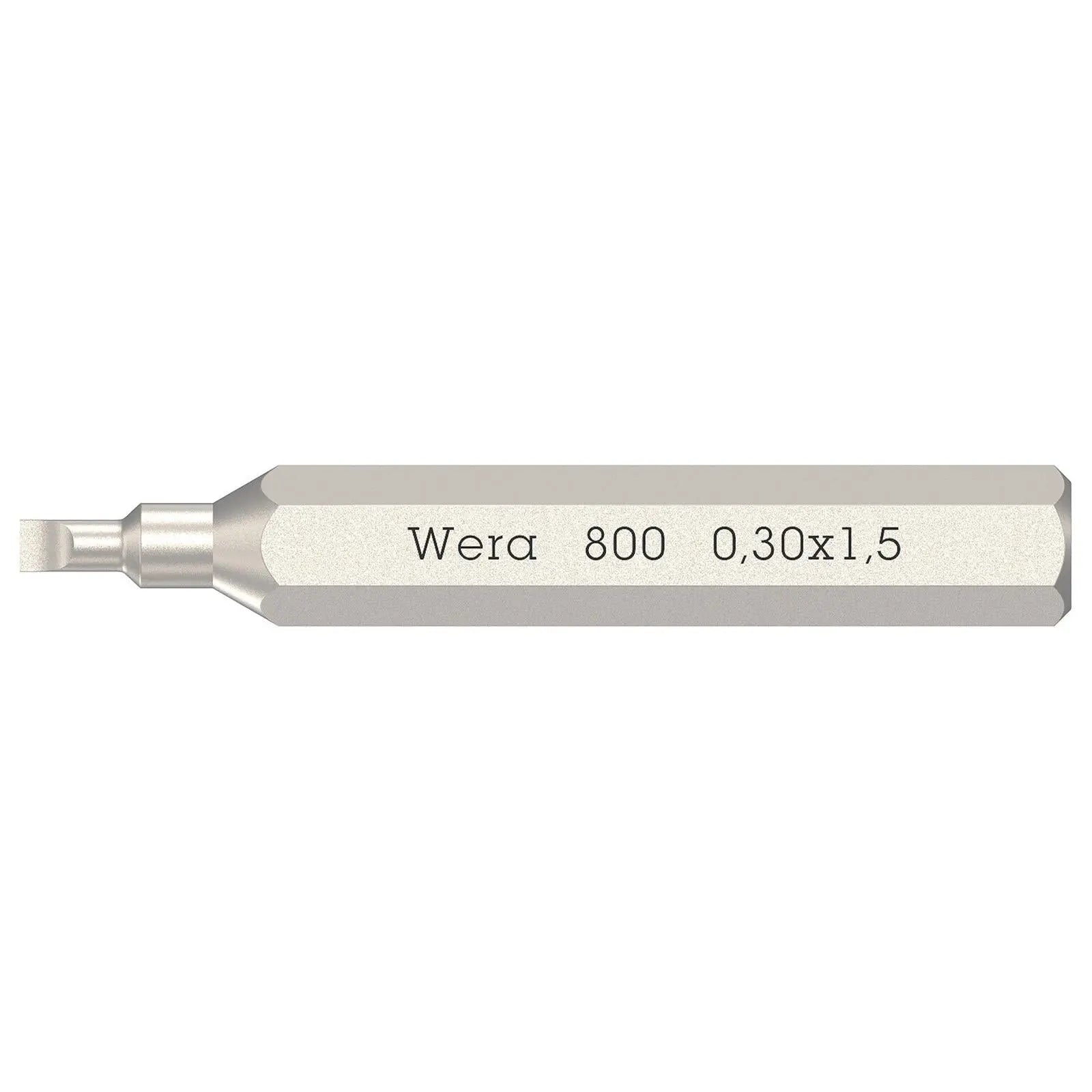 Wera Micro Precision Screwdriver Bits with 4mm Hex Drive Phillips Pozi Slotted Hex Torx - Choose Size  White Rose Tools