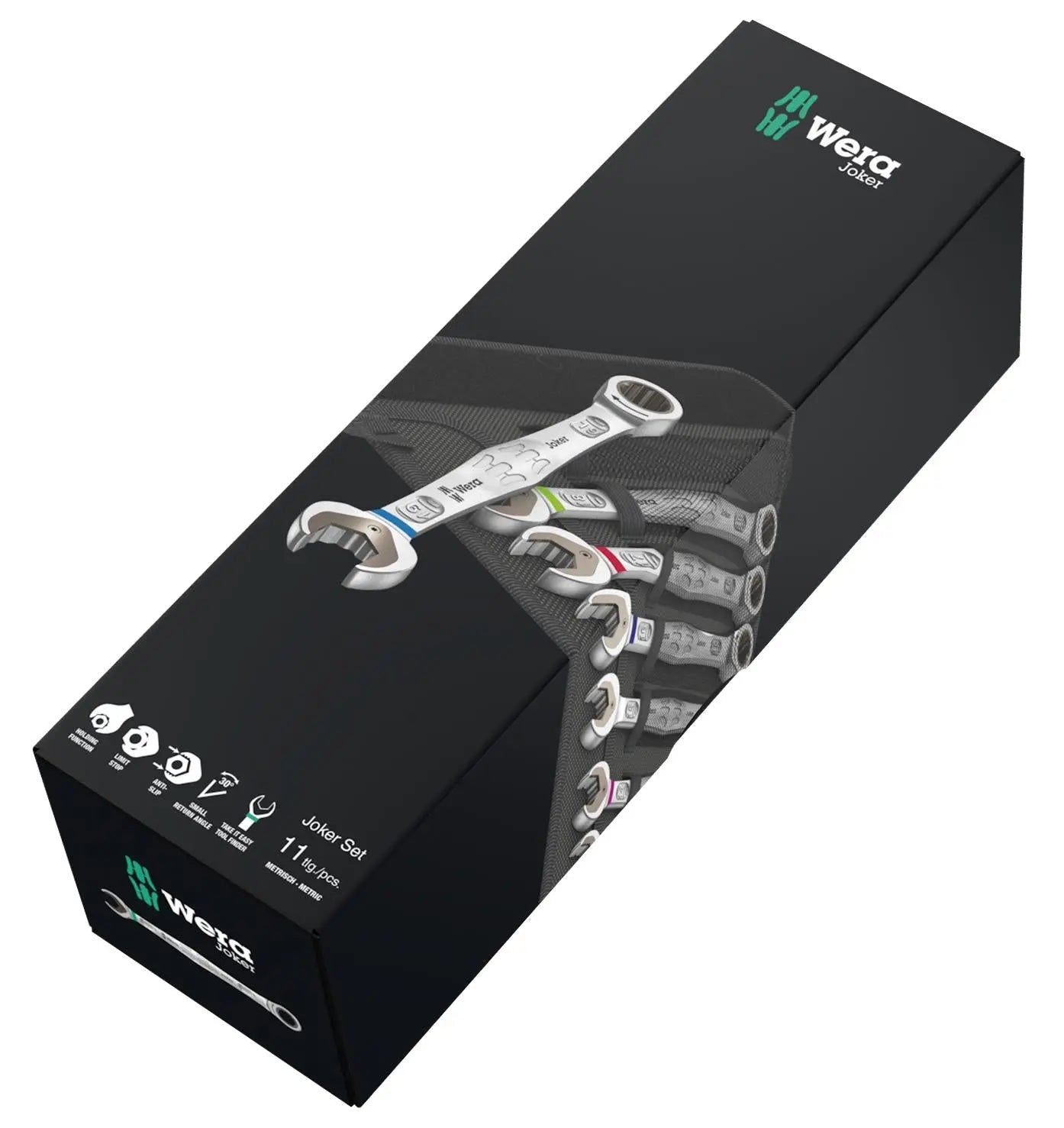 Wera Ratchet Combination Spanner Set 11 Piece 6000 Joker 11 Set 1 in Pouch 8-19mm  White Rose Tools