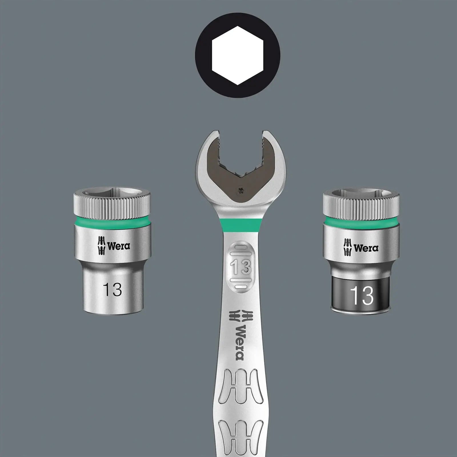 Wera Ratchet Combination Spanner Set 11 Piece 6000 Joker 11 Set 1 in Pouch 8-19mm  White Rose Tools