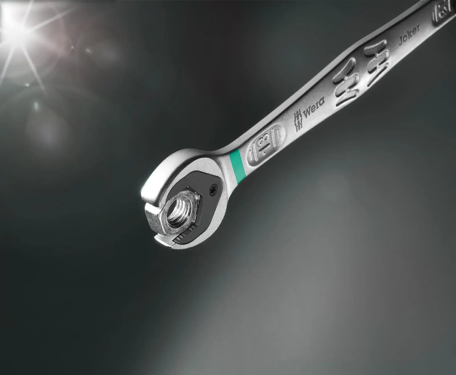 Wera Ratchet Combination Spanner Set 8 Piece 6000 Joker 8 Set 1 Imperial in Pouch 5/16"-3/4  White Rose Tools