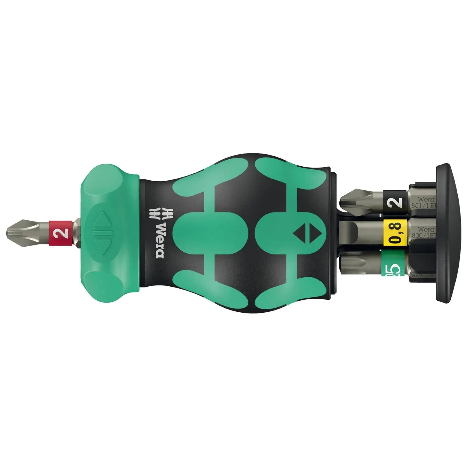 Wera Ratchet Screwdriver Kraftform Kompakt Stubby Magazine RA 2 6 Pieces PH PZ TX SL  White Rose Tools