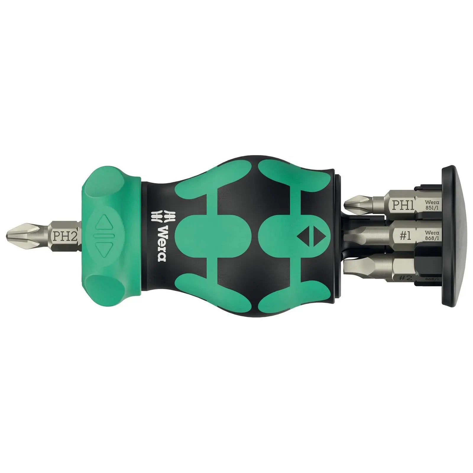 Wera Ratchet Screwdriver Kraftform Kompakt Stubby Magazine RA 4 6 Pieces PH SL SQ  White Rose Tools