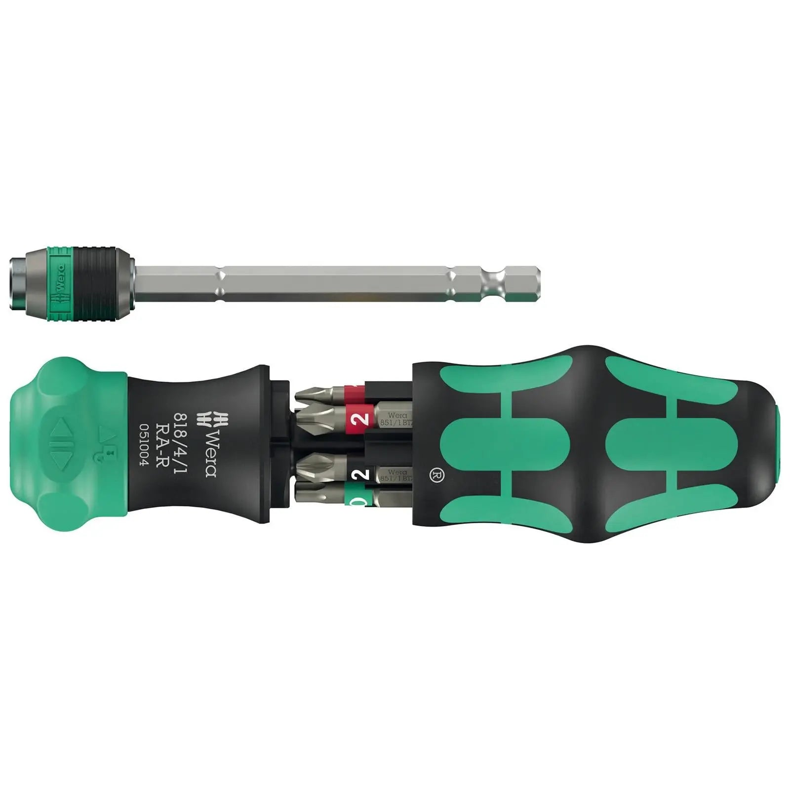 Wera Ratchet Screwdriver Set Kraftform Kompakt 20 RA-R 6 Pieces PZ PH TX SL  White Rose Tools