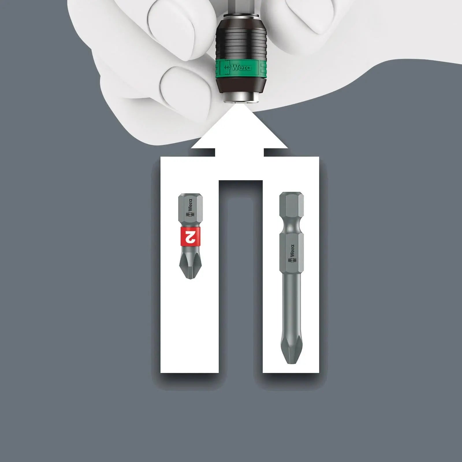 Wera Ratchet Screwdriver Set Kraftform Kompakt 60 RA-R Imperial 1 17 Pieces  PH TX BO SL SQ Hex  White Rose Tools