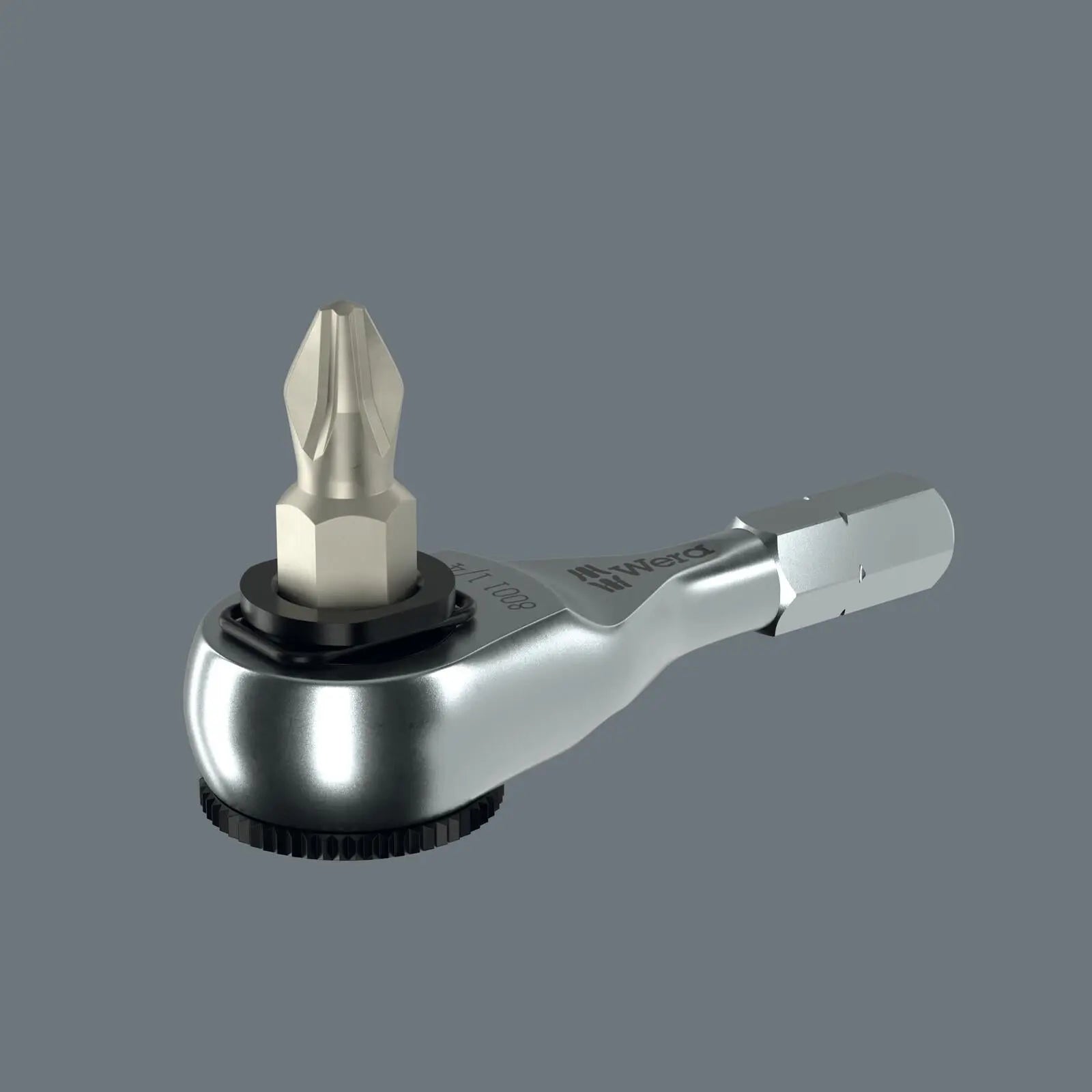 Wera Ratchet Screwdriver for 1/4" Hex Drive Bits 8011 Zyklop Mini 4 Bit Ratchet  White Rose Tools