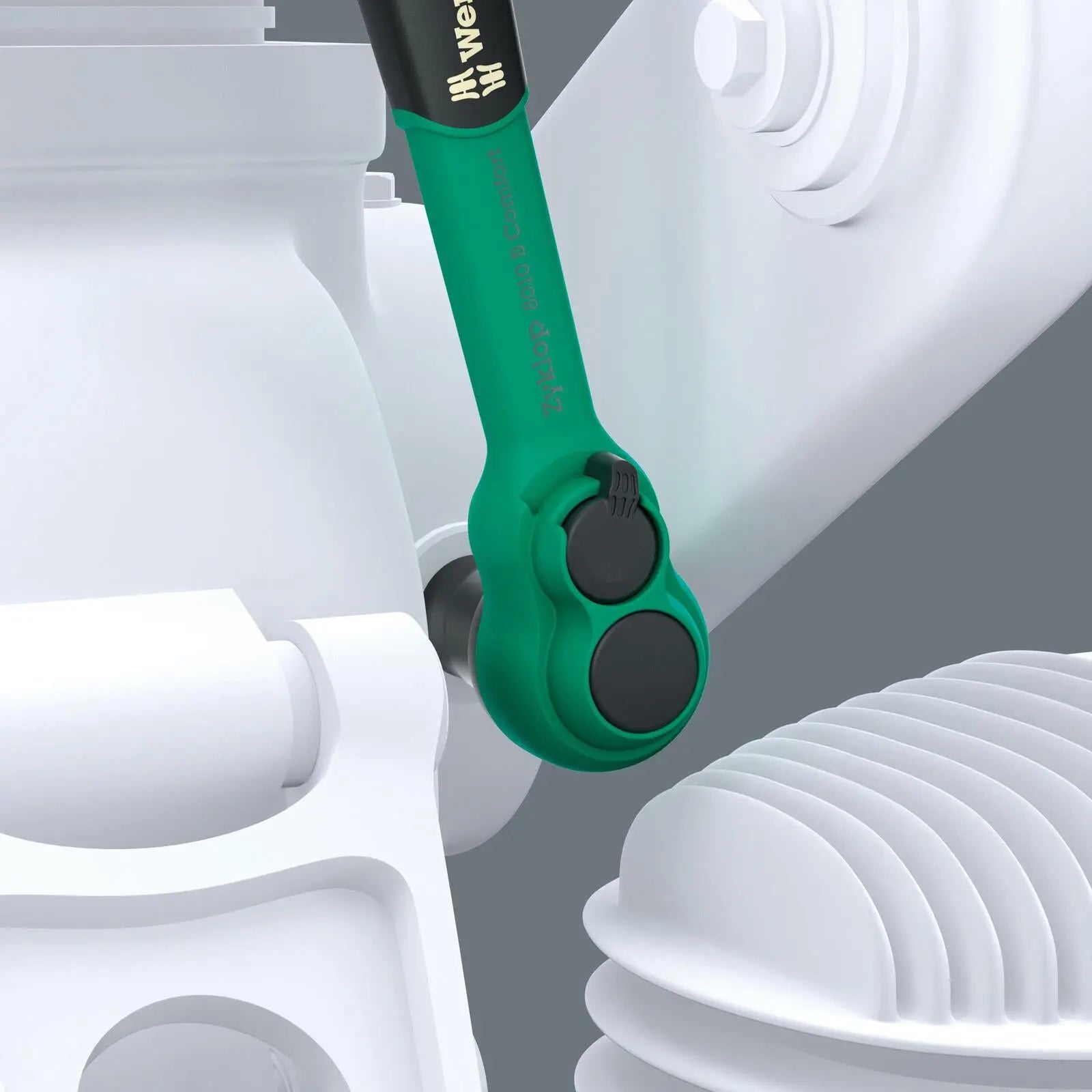 Wera Ratchet Socket Wrench 3/8" Drive 8010 B Zyklop Comfort Ratchet  White Rose Tools