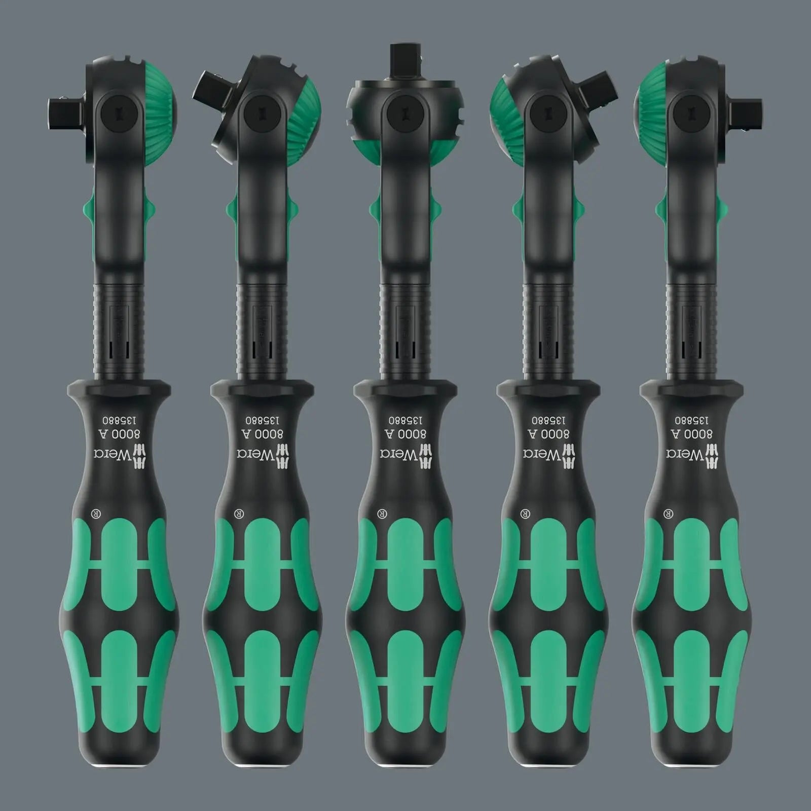Wera Ratchet Wrench 8000 A Black Edition Zyklop Speed Ratchet with 1/4" Drive  White Rose Tools