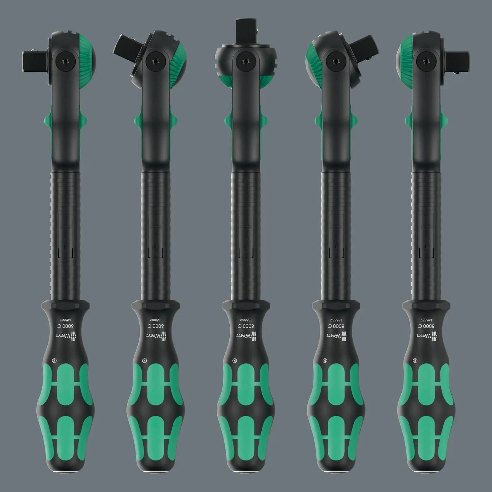 Wera Ratchet Wrench 8000 C Black Edition Zyklop Speed Ratchet with 1/2" Drive  White Rose Tools