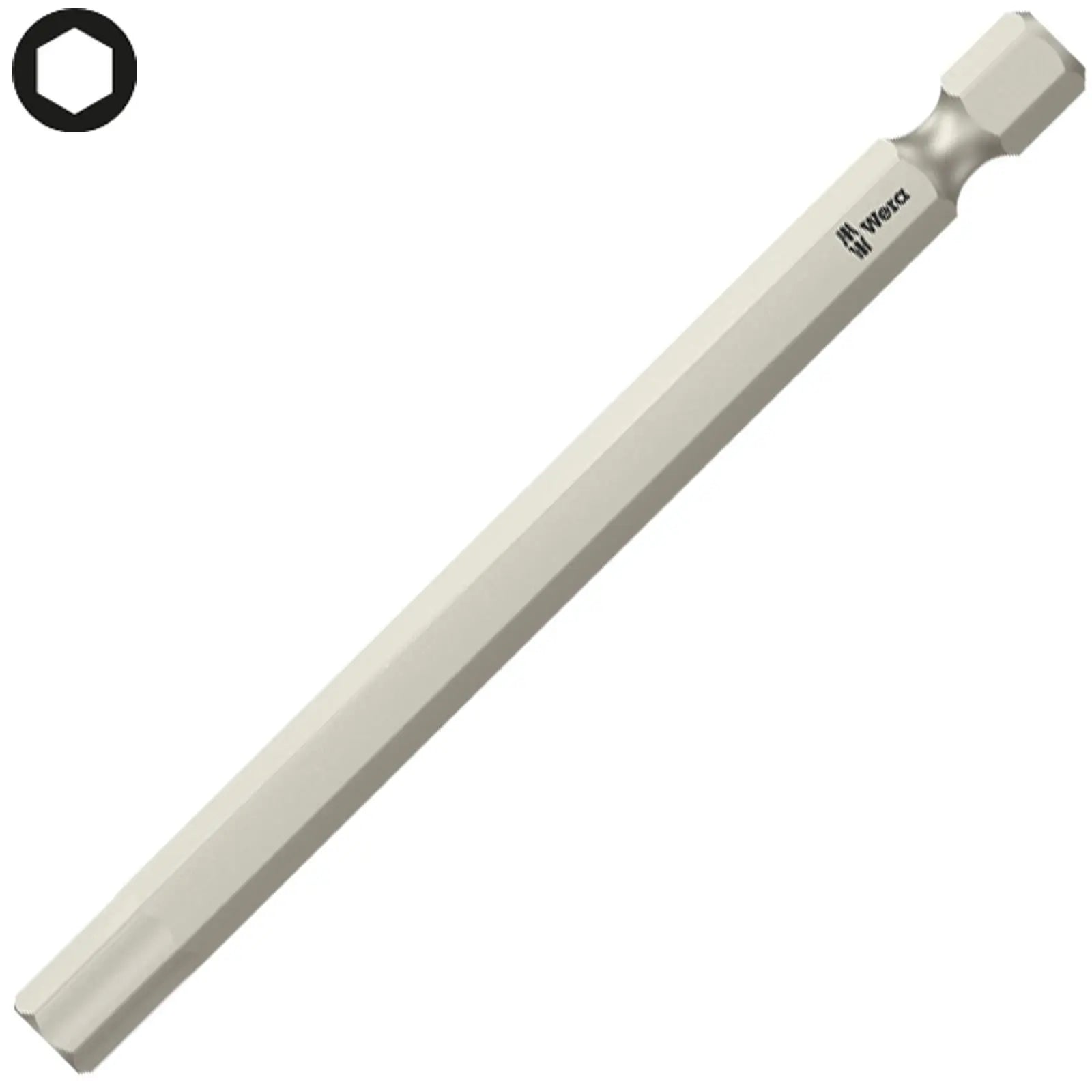 Wera Screwdriver Bit Hex-Plus 1/4" Hex 840/4 Ni Bits 6.0 x 89mm  White Rose Tools