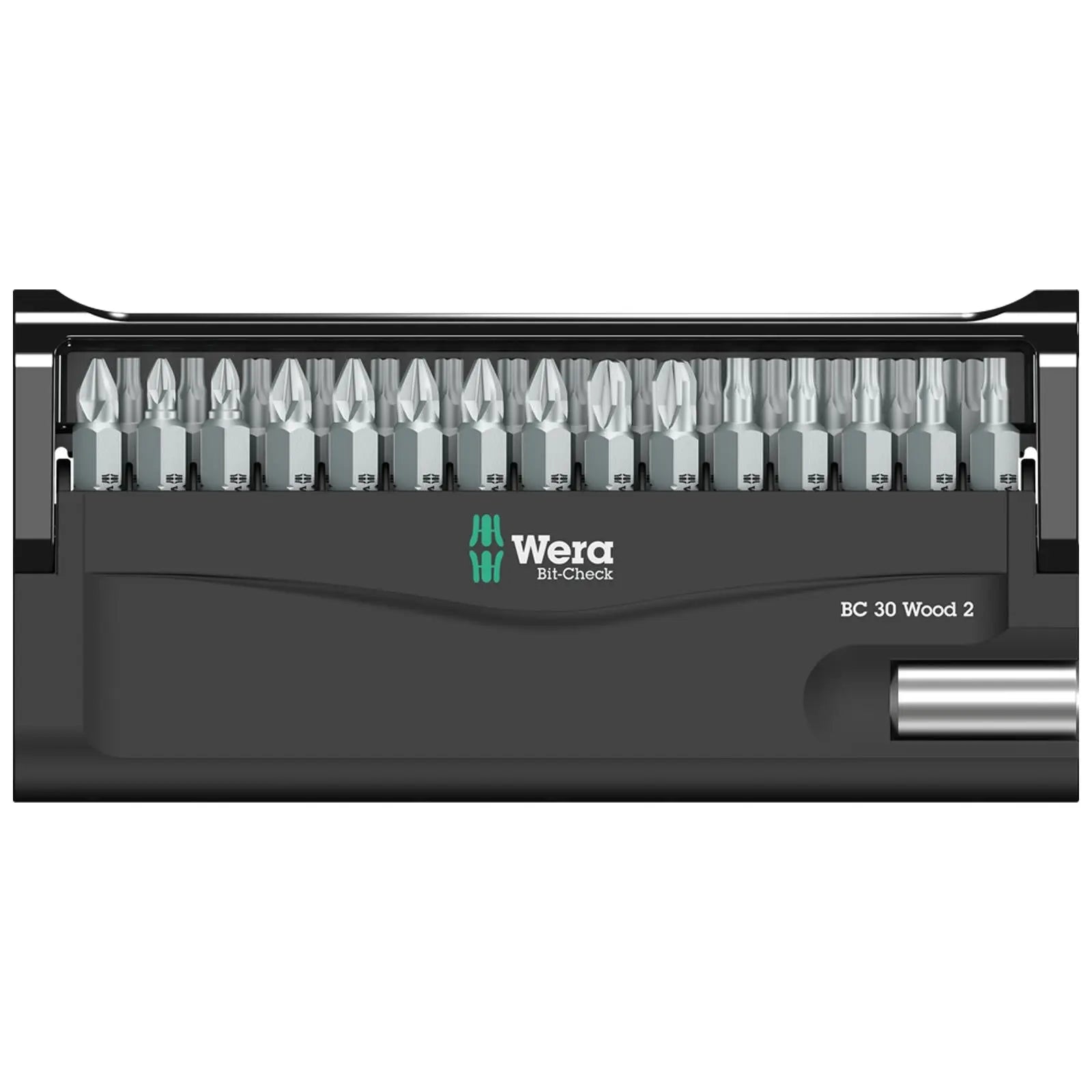 Wera Screwdriver Bit Set 30 Piece Bit Check 30 Wood 2 with Bit Holder  White Rose Tools
