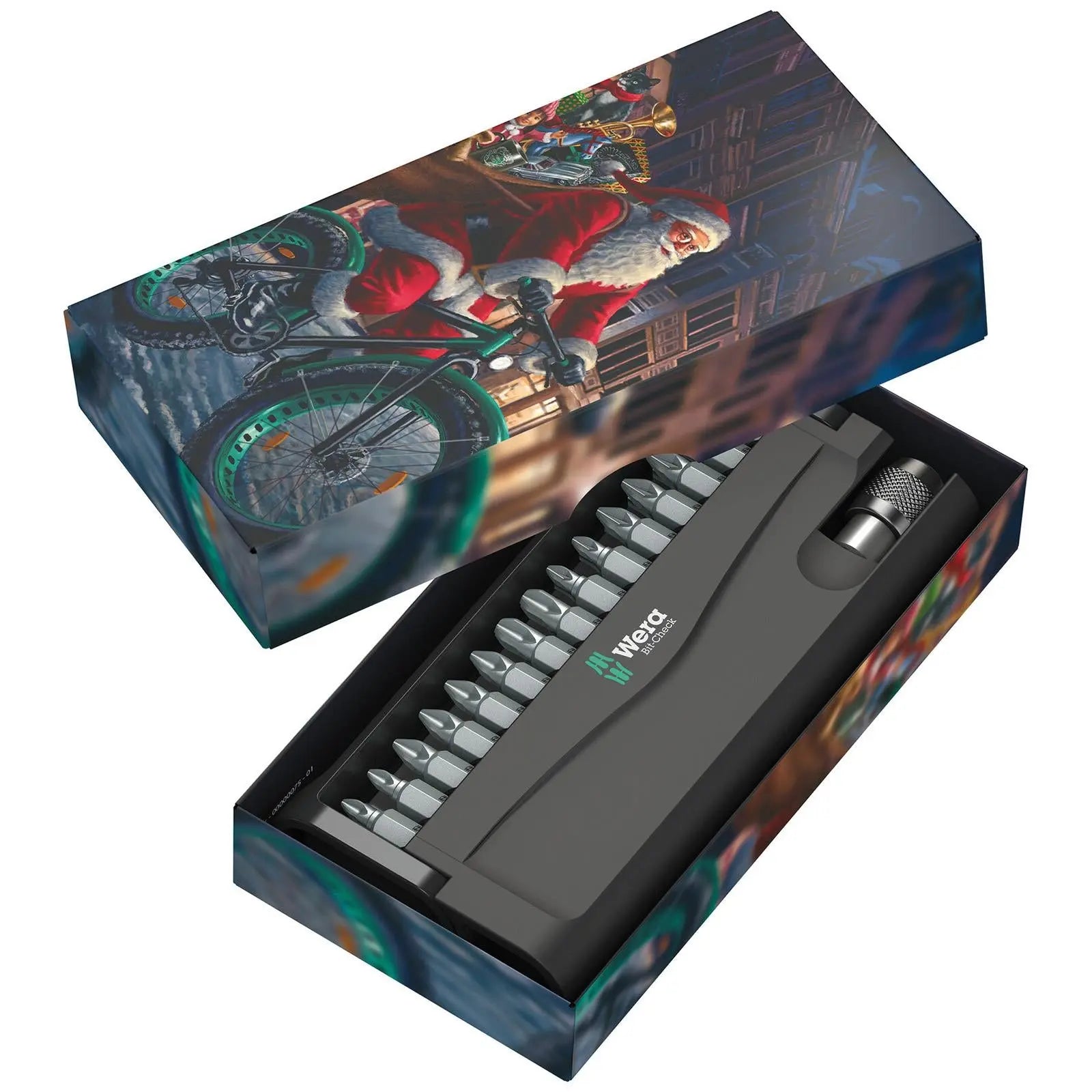 Wera Screwdriver Bit Set with Bit Holder Bit Check 30 Phillips Pozi Torx Christmas 30 Pieces  White Rose Tools