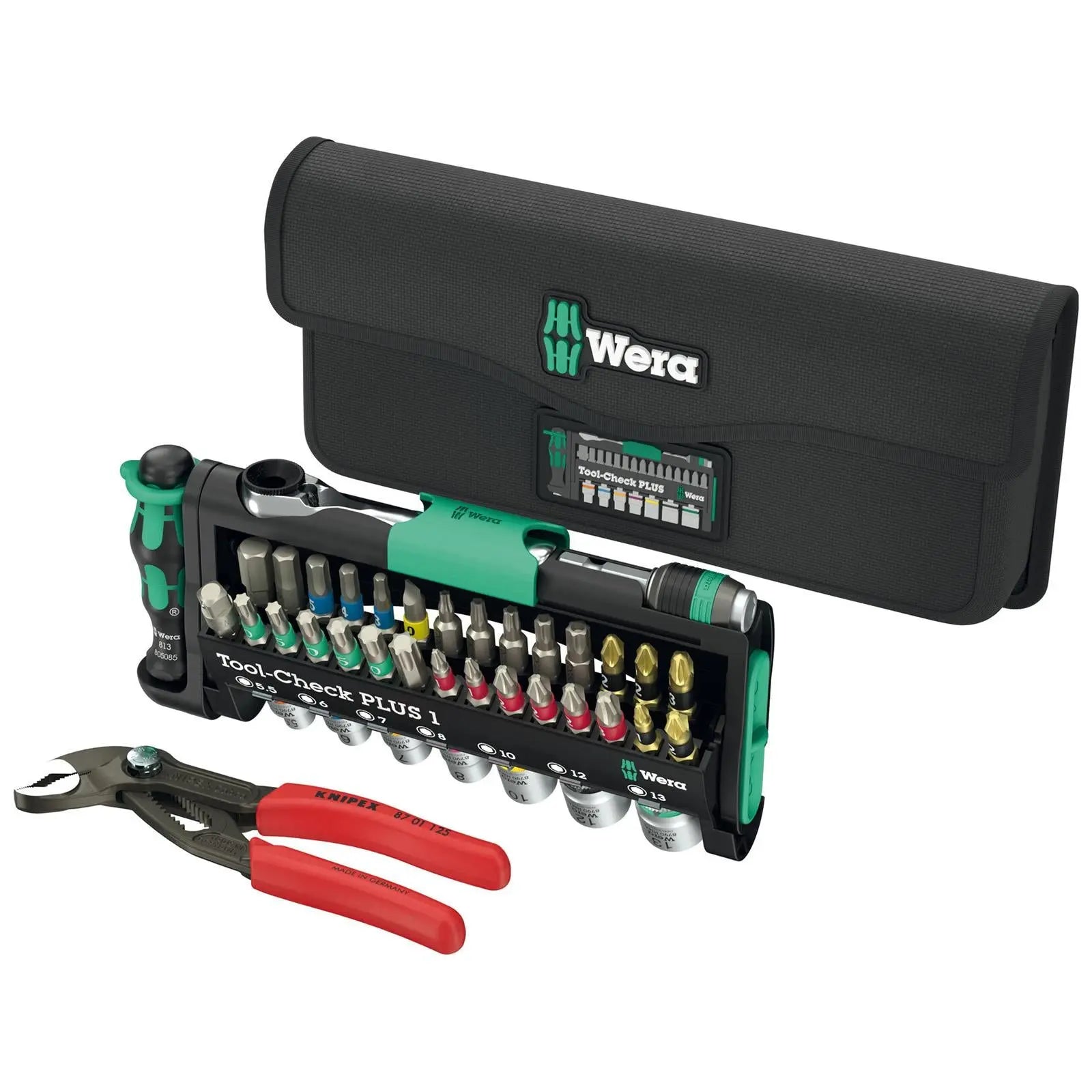 Wera Screwdriver Bits Bit Holder Pliers and Socket Set Tool Check Combi 1 40 Pieces  White Rose Tools