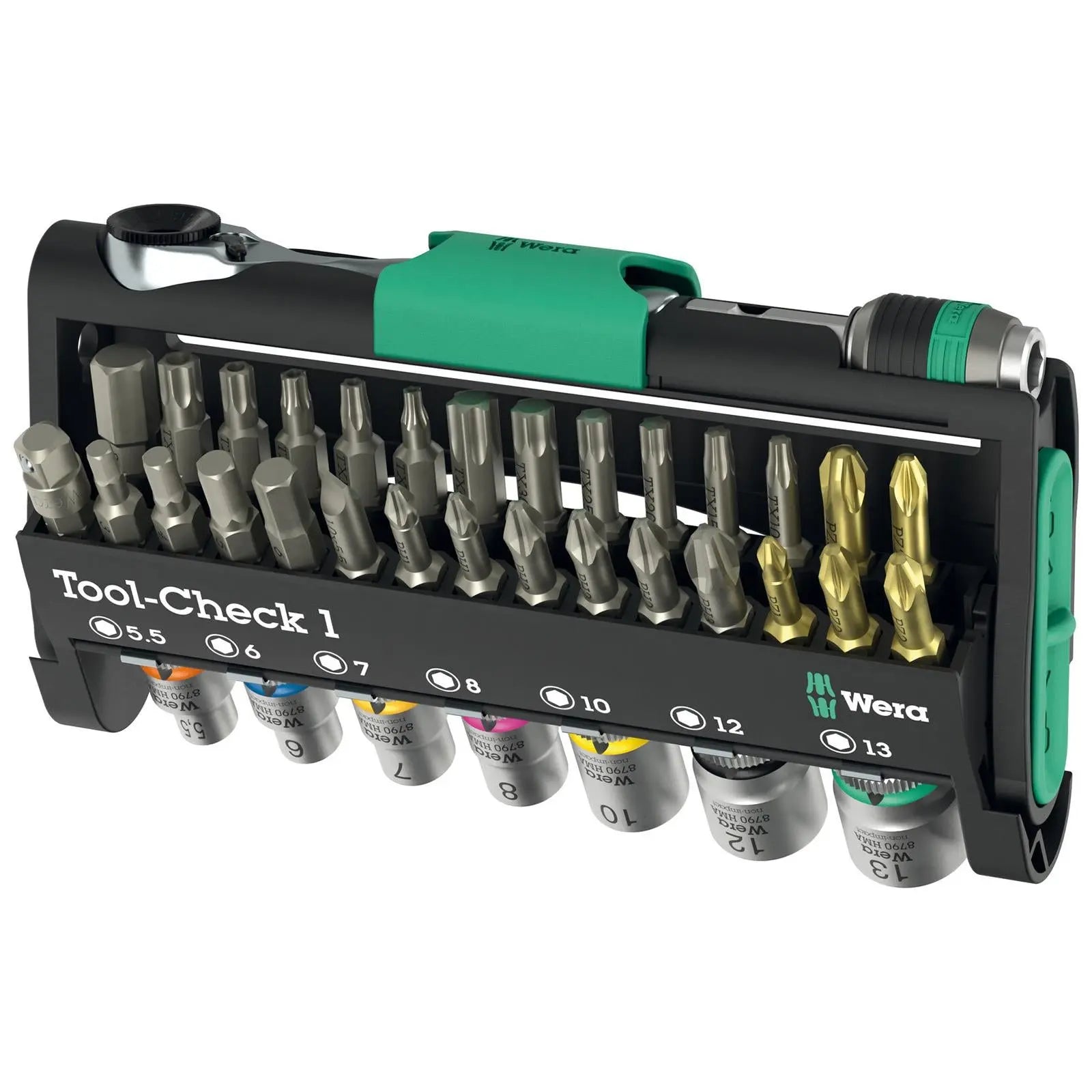 Wera Screwdriver Bits Bit Holder and Socket Set Tool Check 1 38 Pieces  White Rose Tools