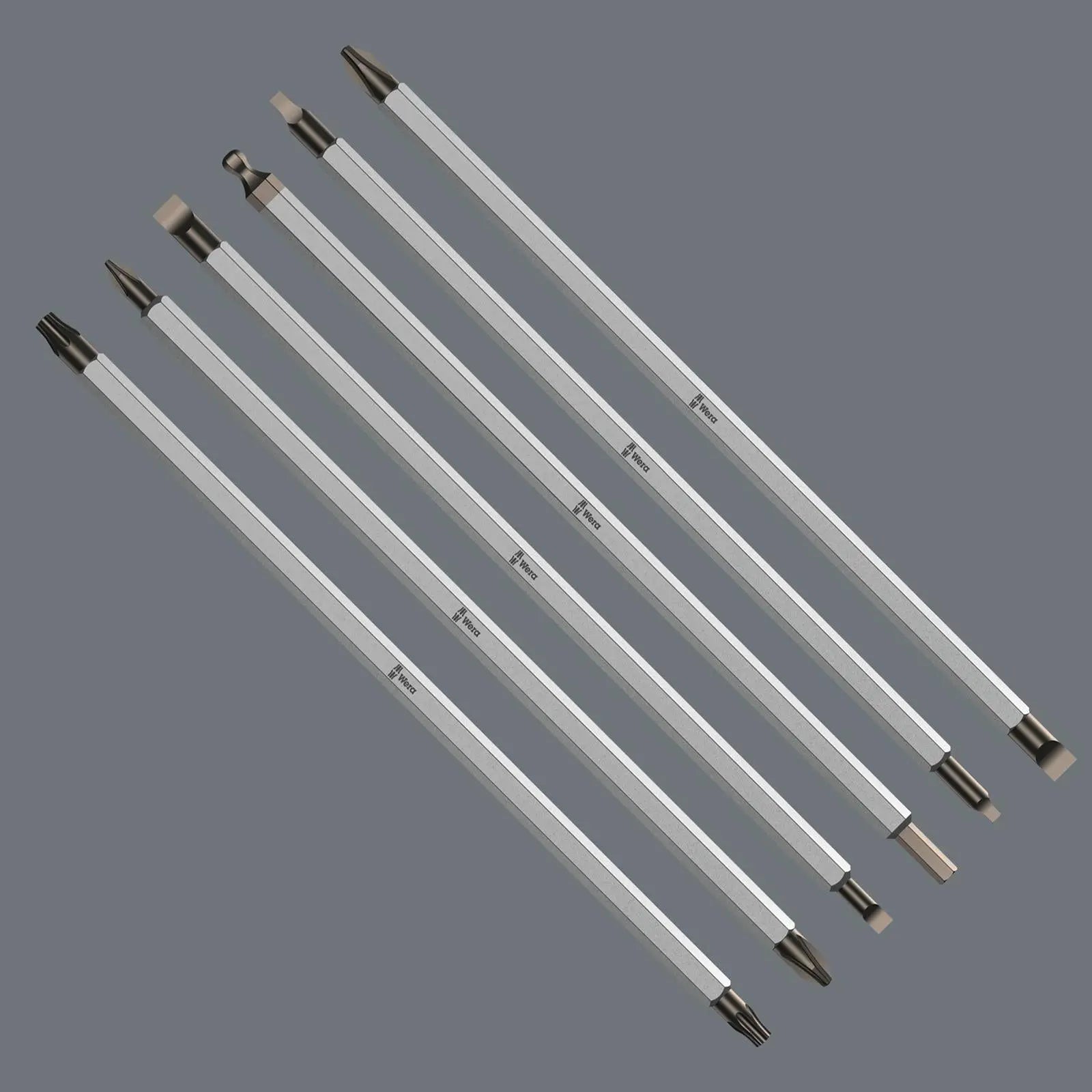 Wera Screwdriver Set 88/1 Vario Set 11 Piece Kraftform Kompakt Handle 175mm Combination Blades  White Rose Tools