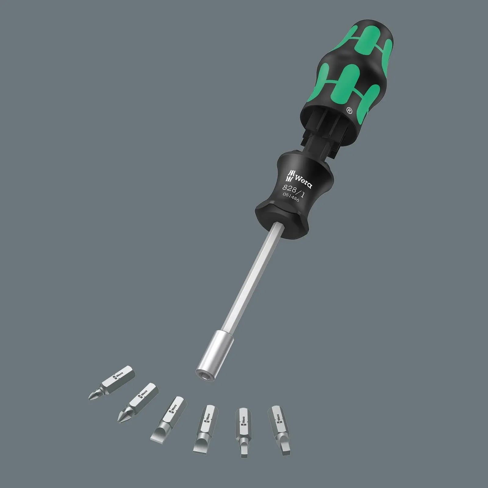 Wera Screwdriver Set Bit Holding 7 Piece Kraftform Kompakt 27 Imperial Set 1  White Rose Tools